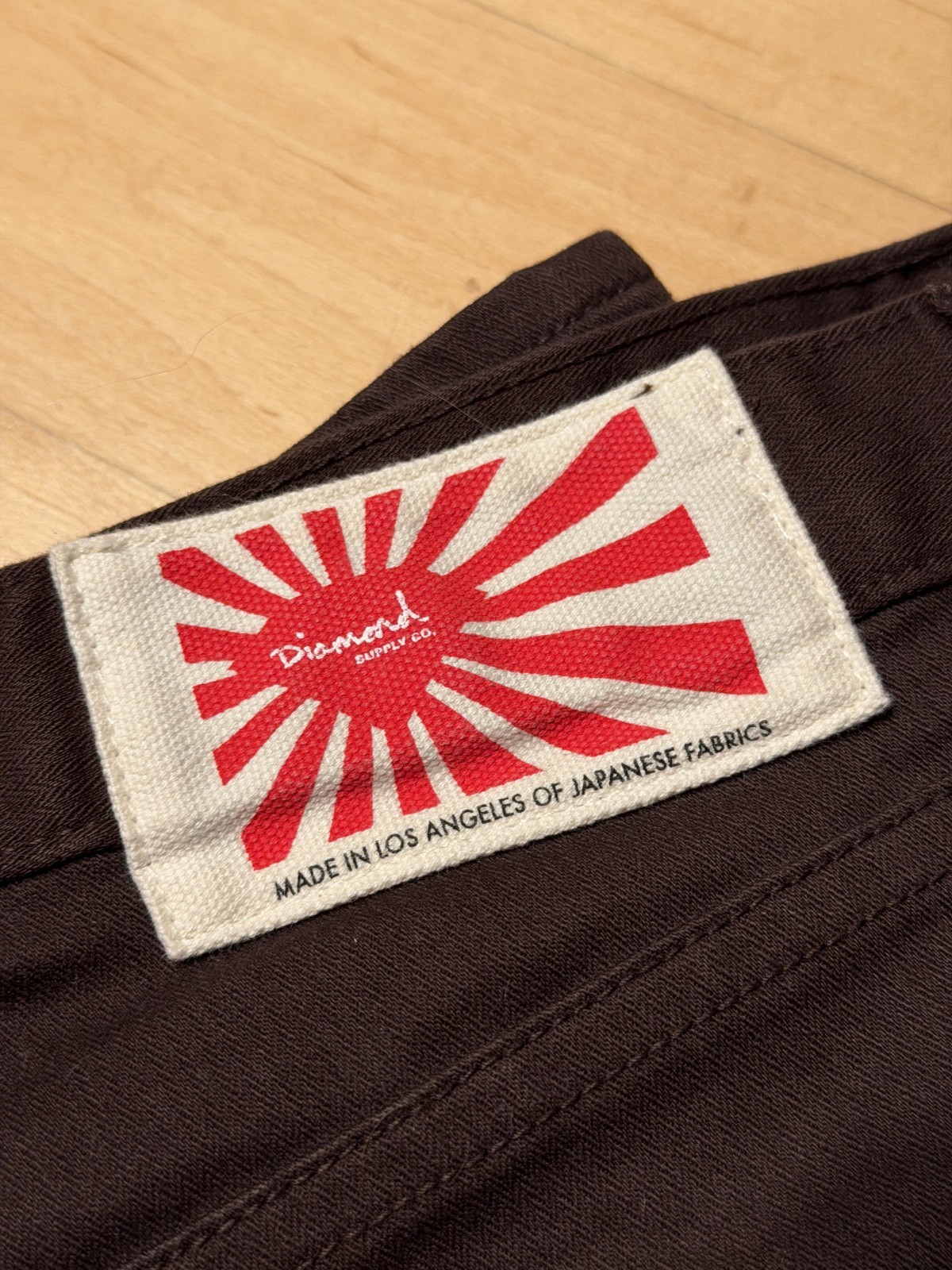 Diamond Supply Mined Chino 32×32 Japanese Fabric Brown Pants Cotton/Elastane