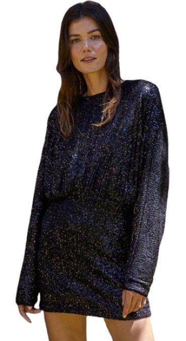 Nothing Better Black Sequin Dress – BYT-L5224-0040