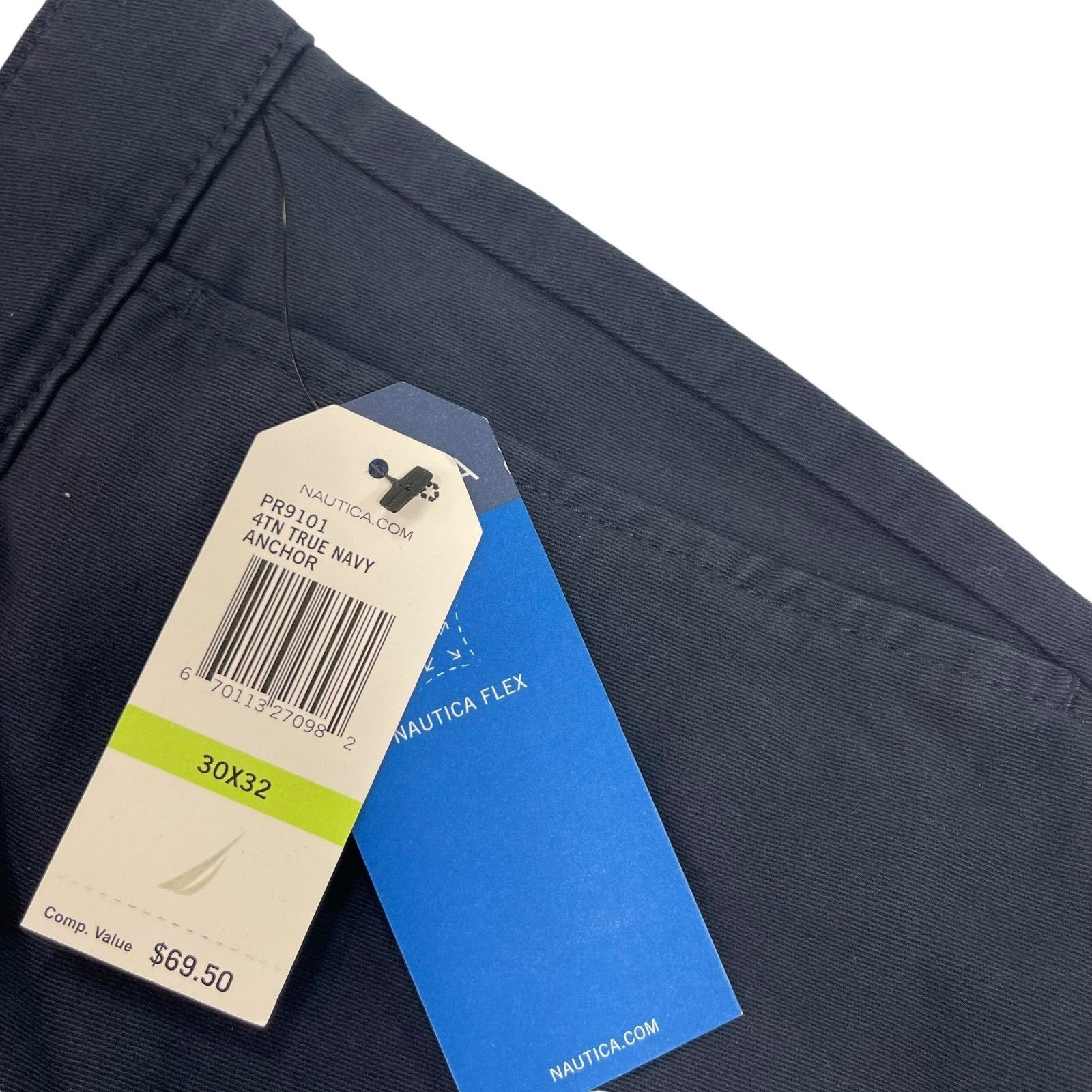 NWT Nautica Men’s Classic Fit Straight Stretch Cotton Chino Clipper Deck Pants