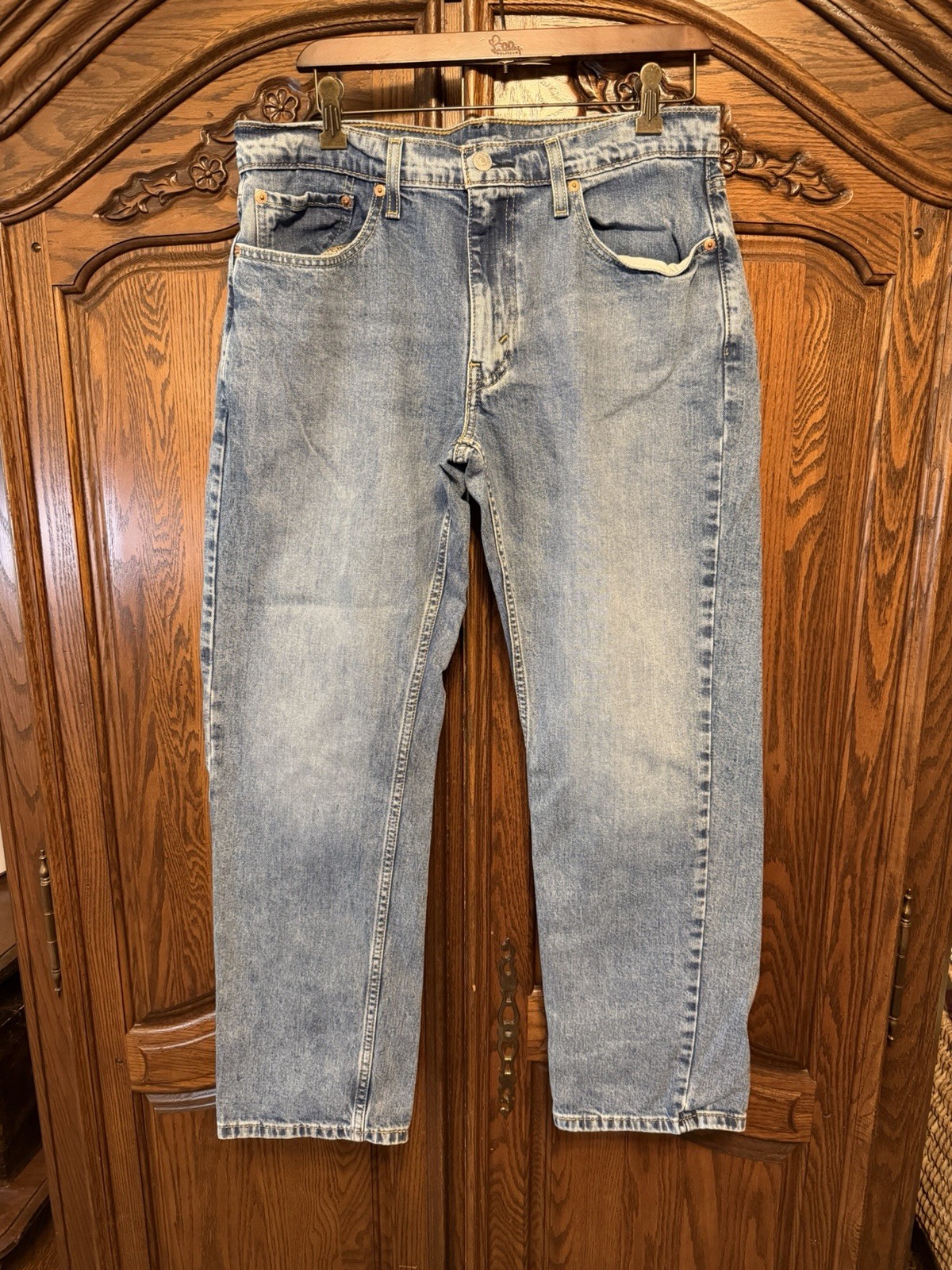 Levis 559 Jeans Mens 33×30 Relaxed Fit Straight Leg Stone Washed Blue Denim