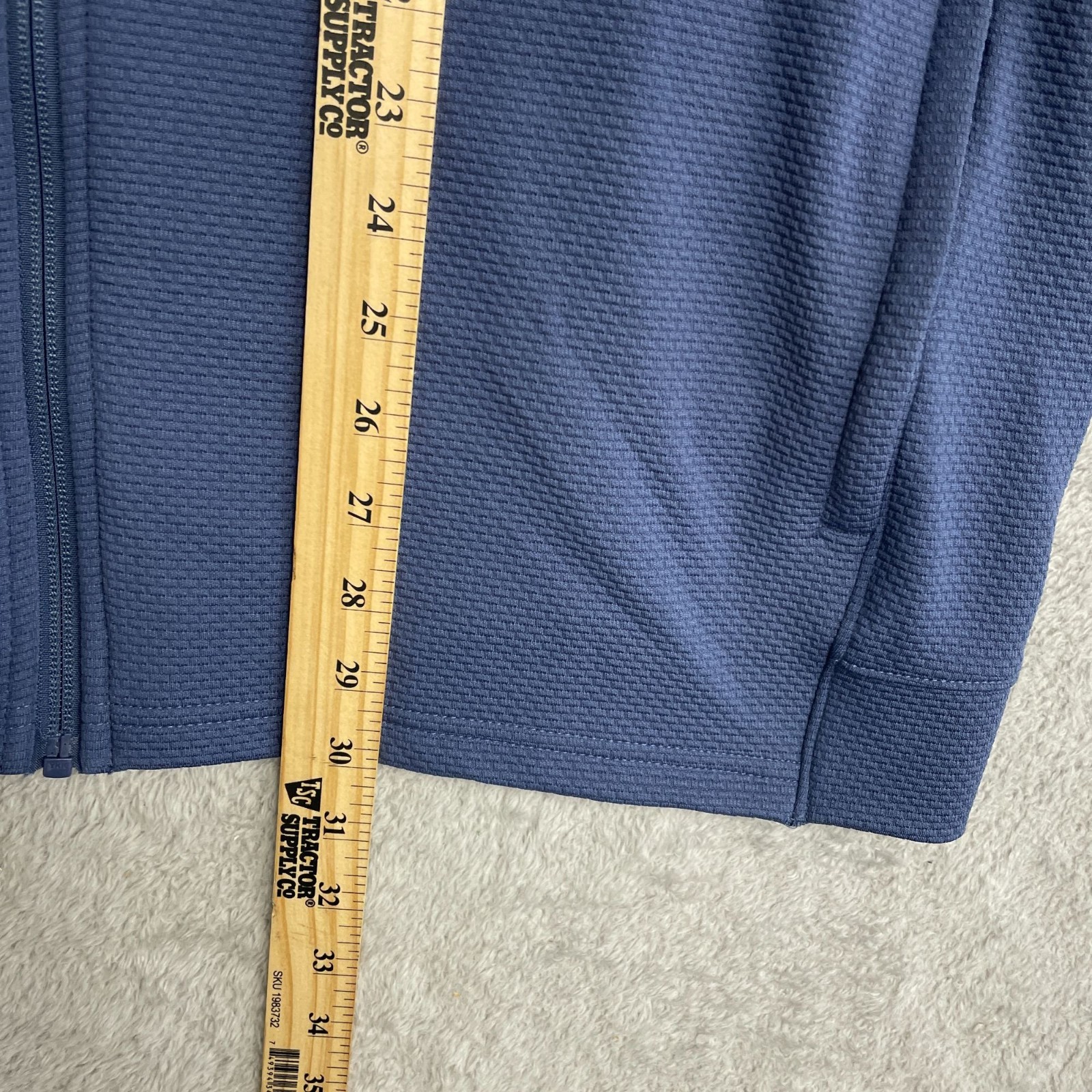NEW Bench Men’s L Blue Full-Zip Mock neck Quick Dry Sweatshirt