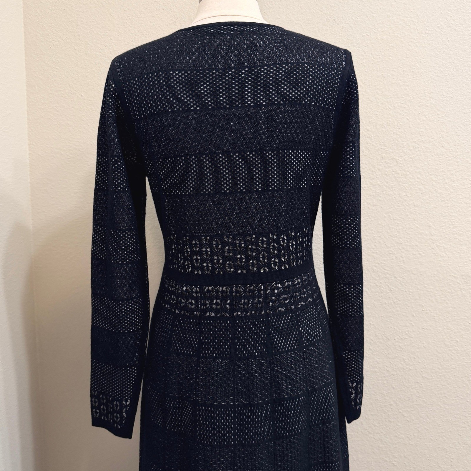 Gal Meets Glam Heidi Sweater Dress Black Knit Womens Size XL Stretchy Classic