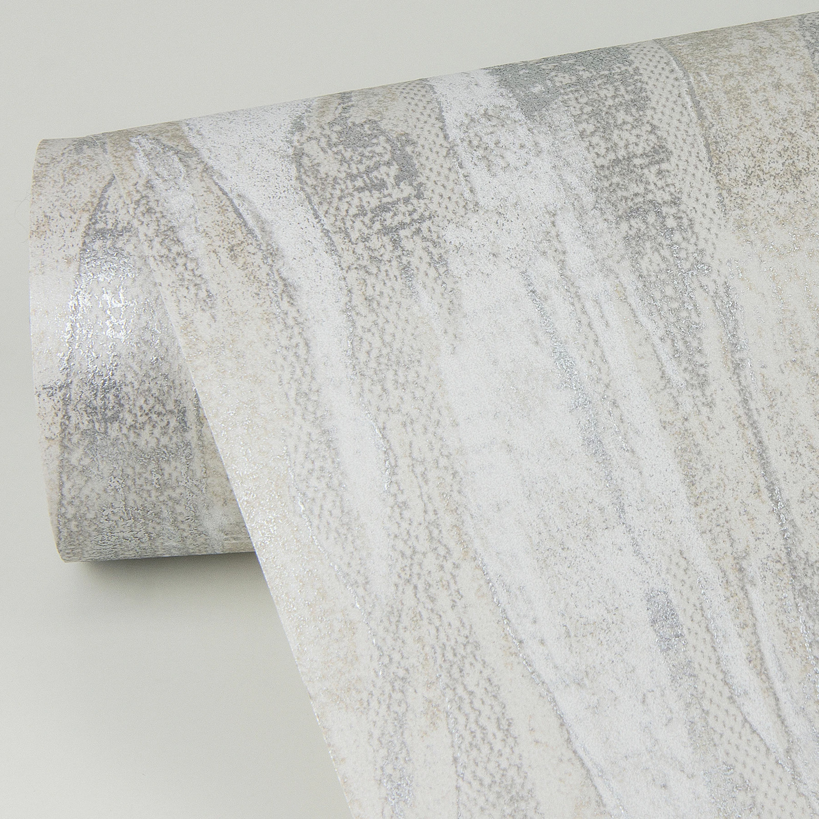 A-Street Prints Lustre 57.5-sq ft Silver Non-woven Wood Unpasted Wallpaper|17306