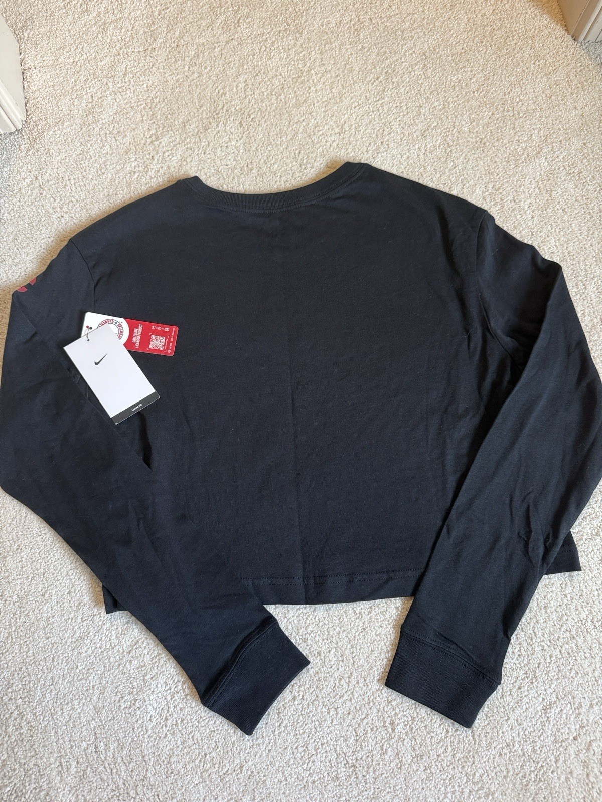 Nike USC Cropped Long Sleeve Graphic Tee Black Women’s M Loose Fit