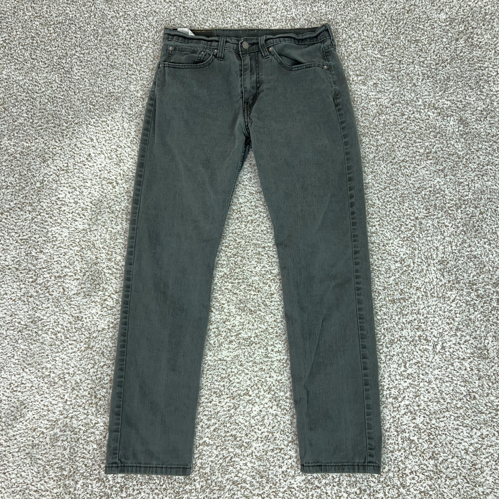 Levis 502 Jeans Mens 31×32 Gray Regular Tapered Stretch Denim Charcoal Wash