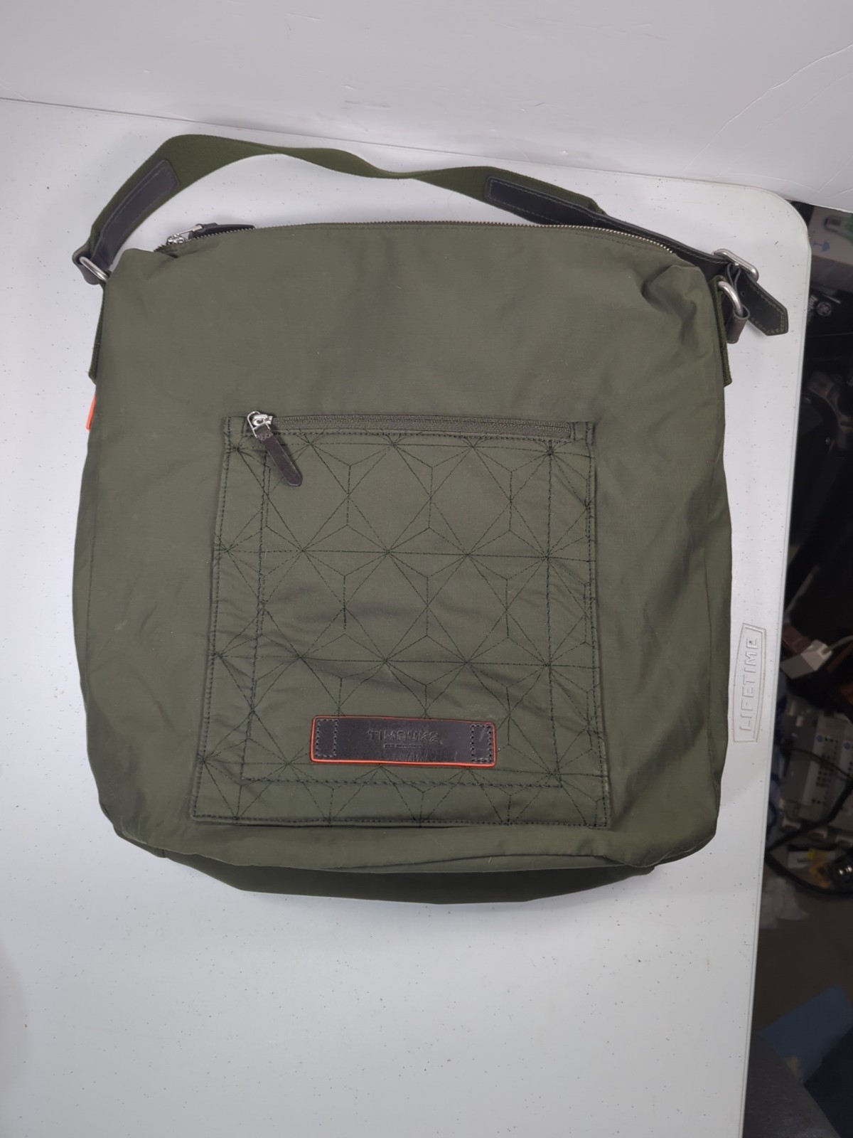 TimBuk2 Bucket Convertible Bag Tote Two-Way Backpack Tote Bag Green 15 x 16
