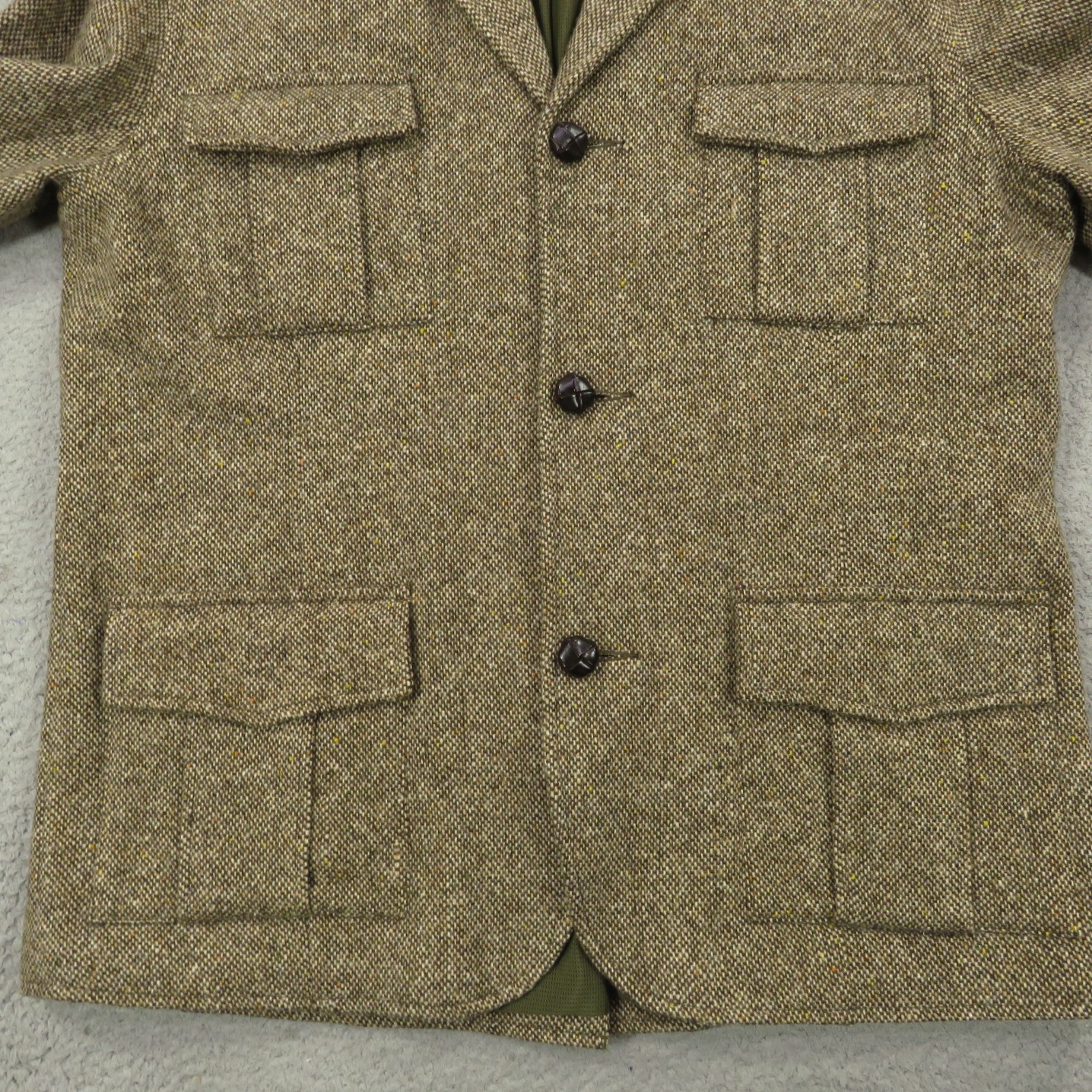 Orvis Jacket Men Large Tweed Elbow Patch Sport Coat Hunting Blazer Cruiser Fleck