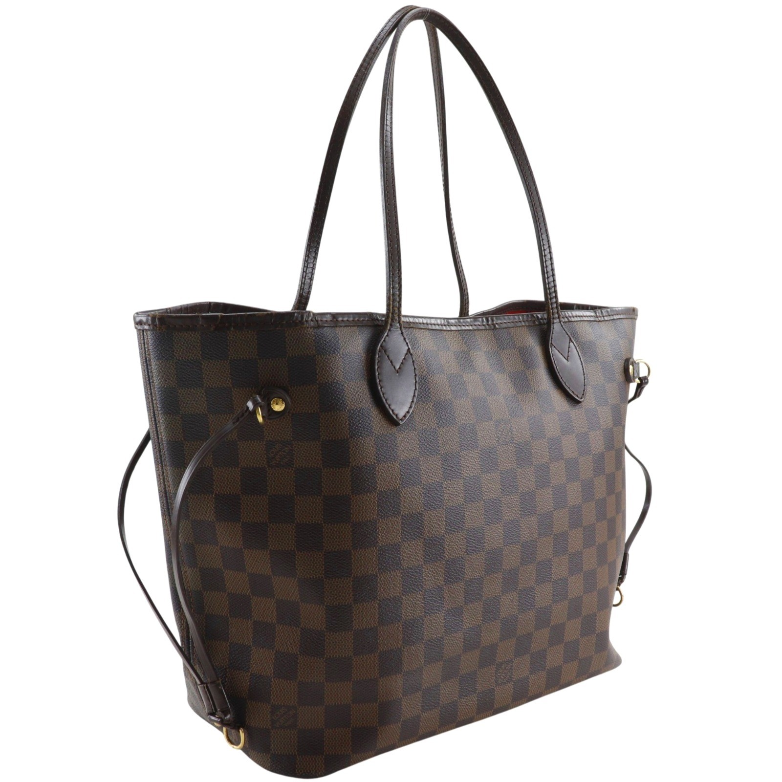 LOUIS VUITTON Neverfull MM Tote Bag N51105 Brown Damier canvas Women