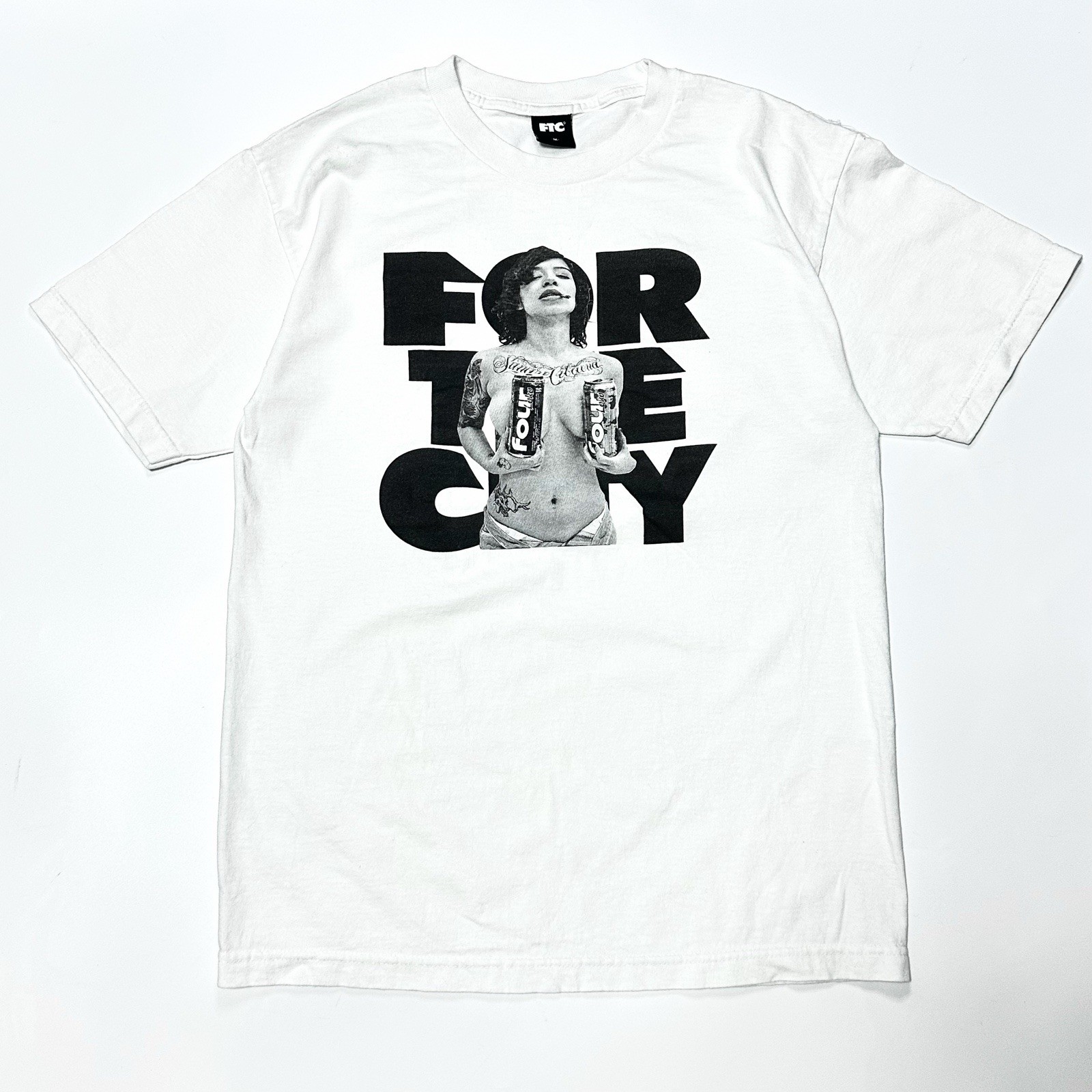 【00s】【USA Made】【FTC】【Ian Raid】Print T-Shirt street skate vintage white rare