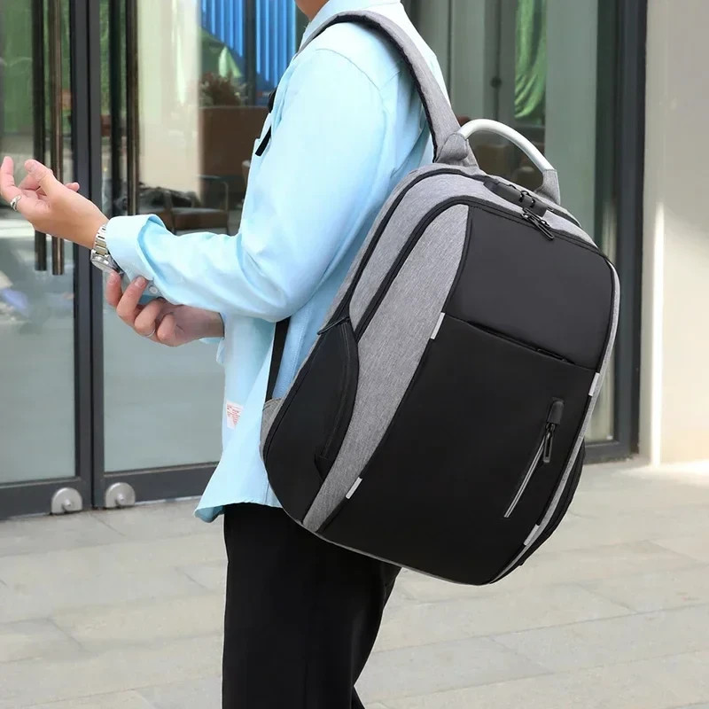 Anti theft Laptop Backpack USB Charging Travel Bag Hidden Zippers TSA approved