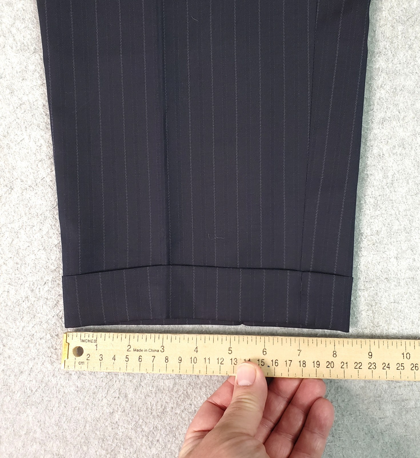 Ermenegildo Zegna Wool Suit Charcoal Pinstripe (IT 52R) Mens 42R US Pants 34X29