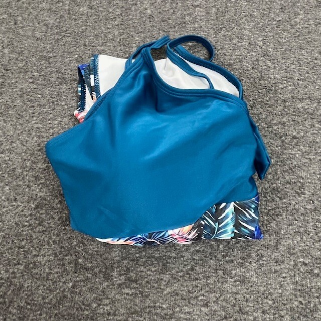 Shein 1-Piece Swim Suit Womens 0XL Blue White Floral – New
