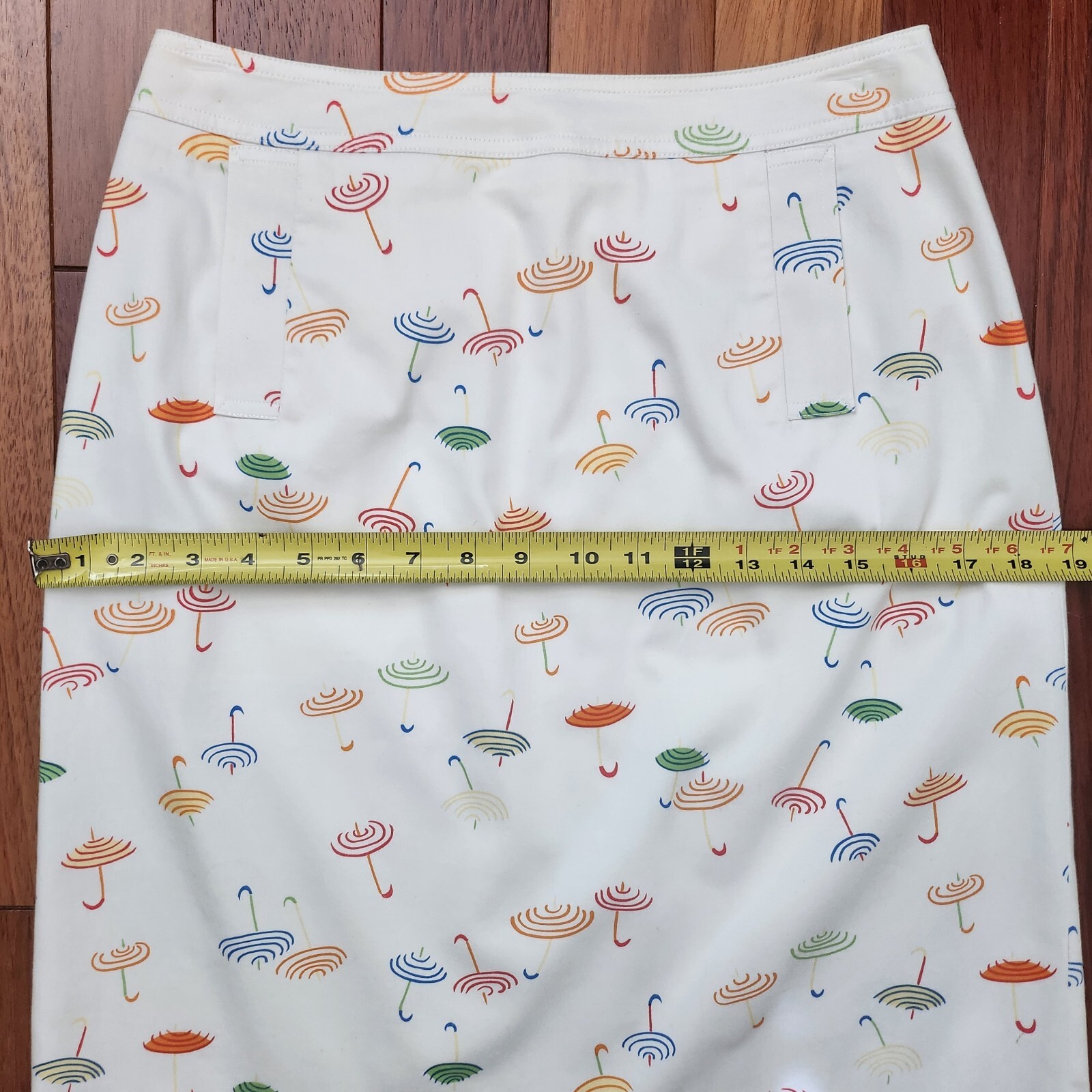 Talbots Stretch Cotton Spandex Umbrella Fully Lined Zipper Closure Skirt 6