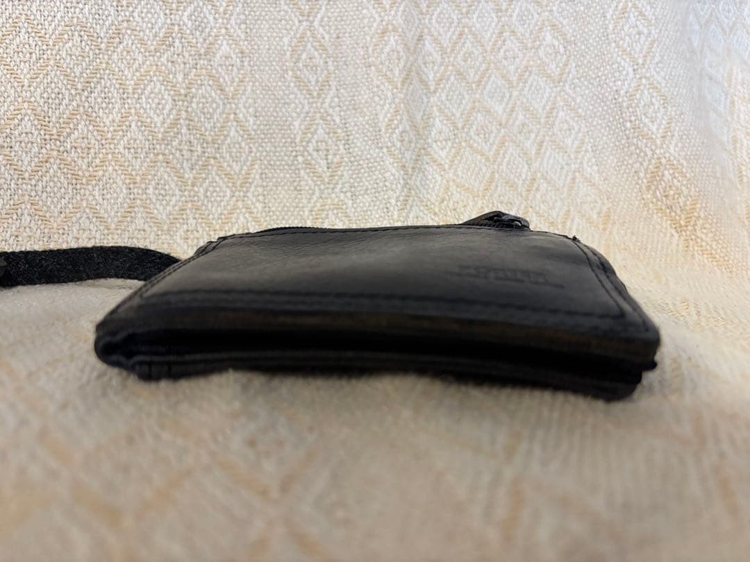 Porter Fold Wallet with Strap, Leather, 9.5x11cm, Used