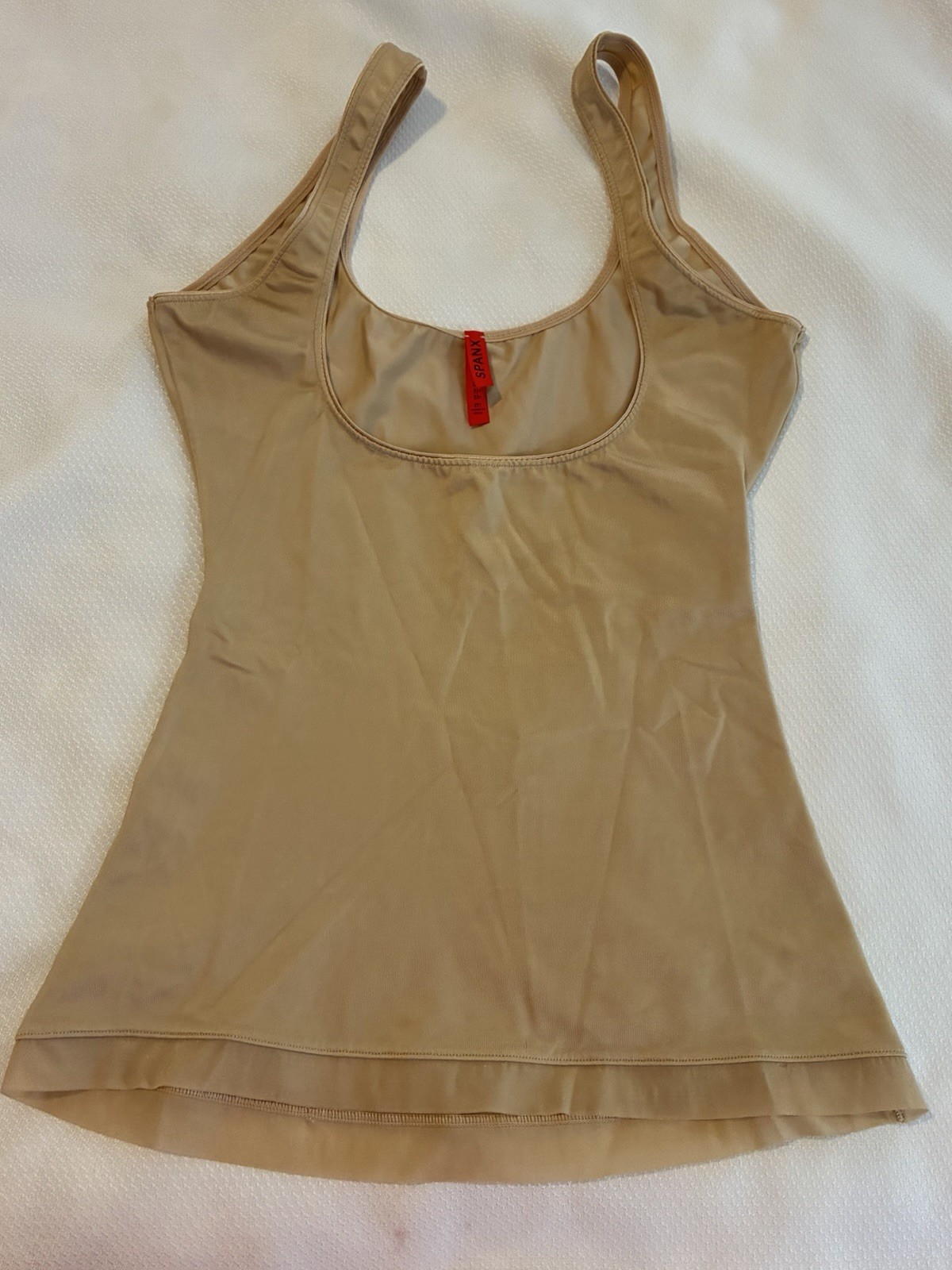 Spanx Slimplicity Open Bust Camisole Shapewear Tank M Medium Beige Tummy Control