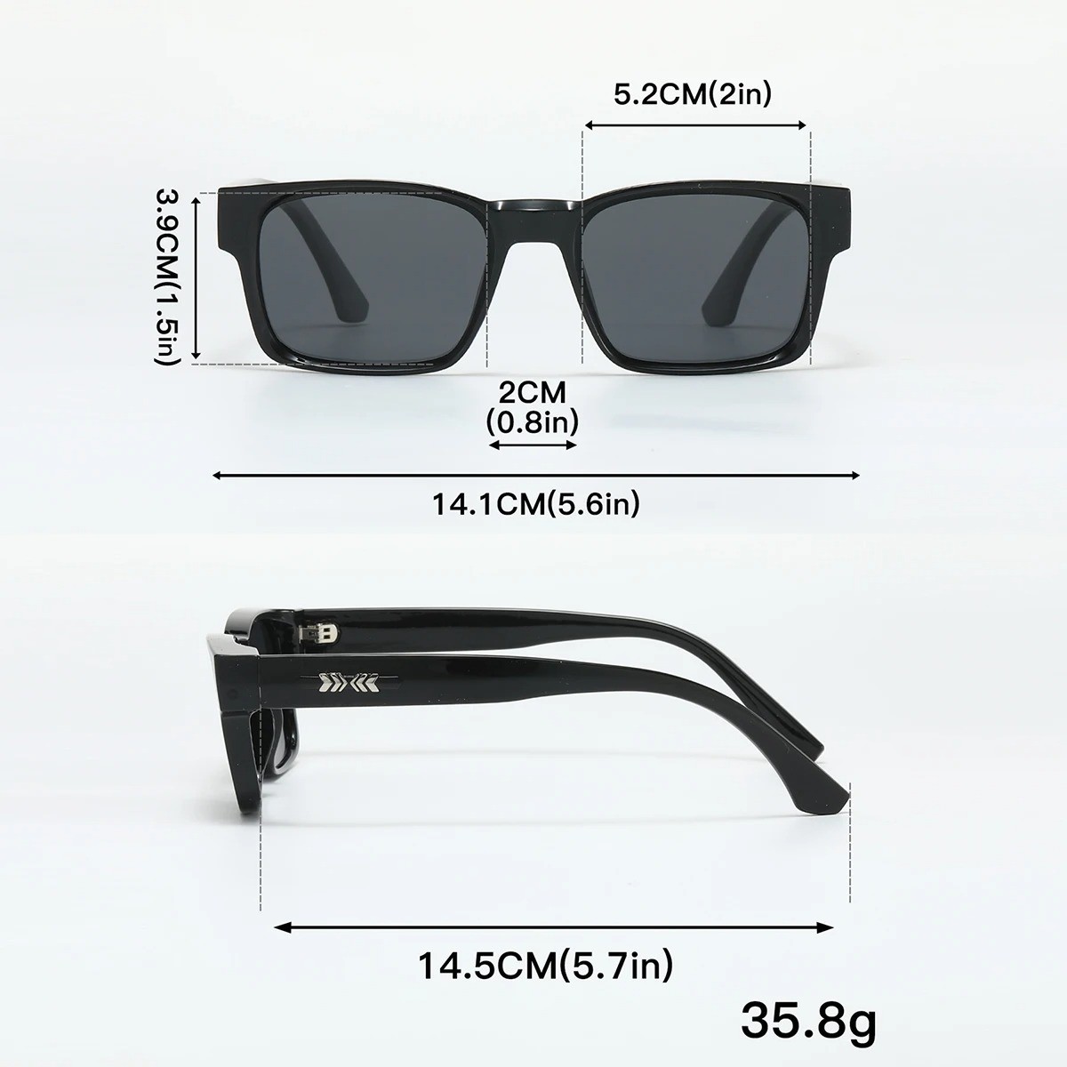 Quality Square Polarized Sunglasses Men Metal Core UV400 Unisex Sun Glasses Trav