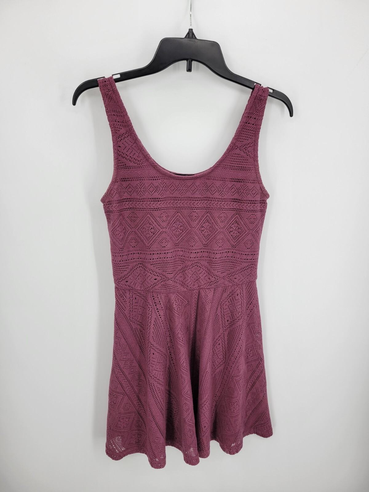 Cotton On Dress Womens Small Maroon Crochet Sleeveless Fit & Flare Boho