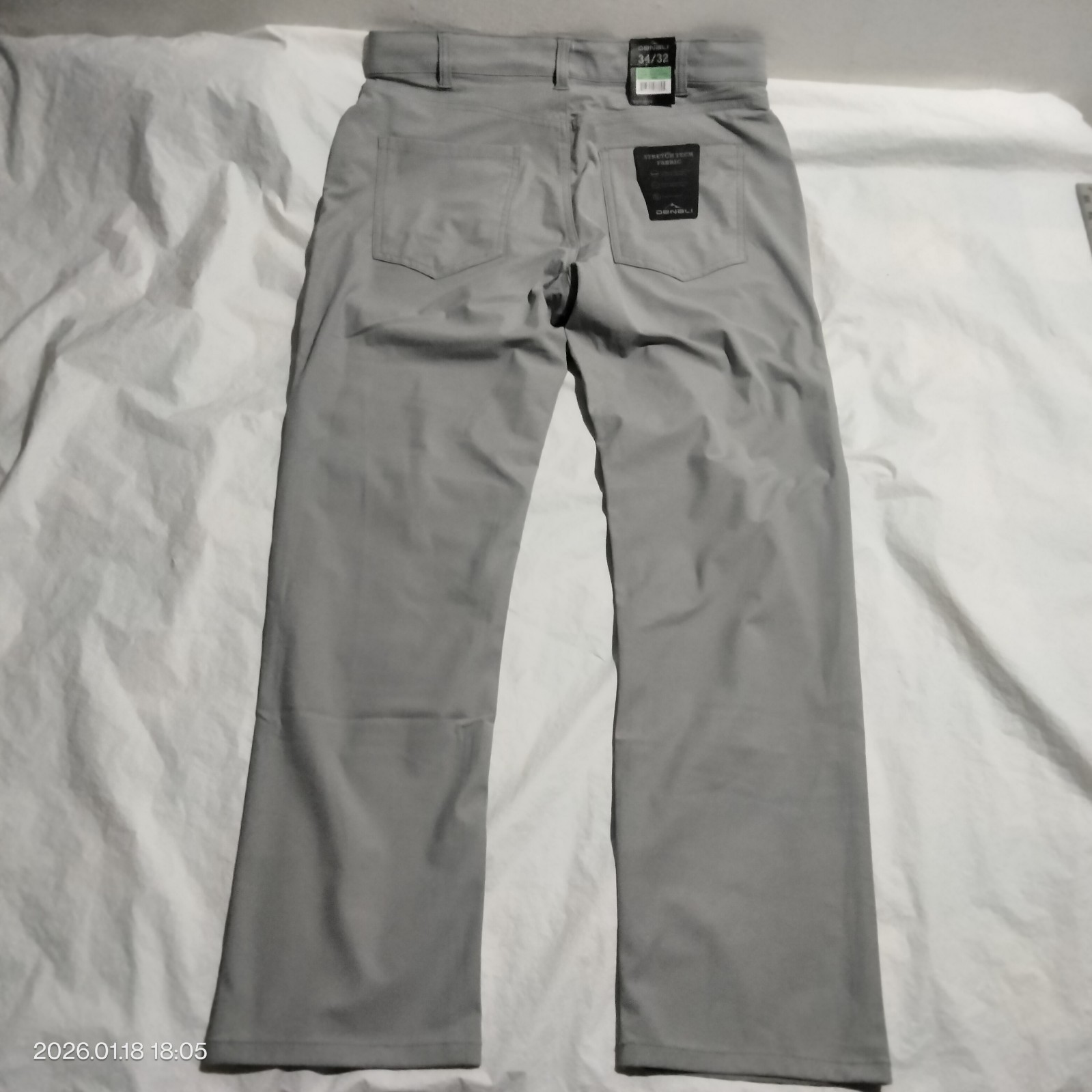 DENALI Gray Tech Fabric Stretch Pants Quick Dry Men’s Size 34×32 (34×31)