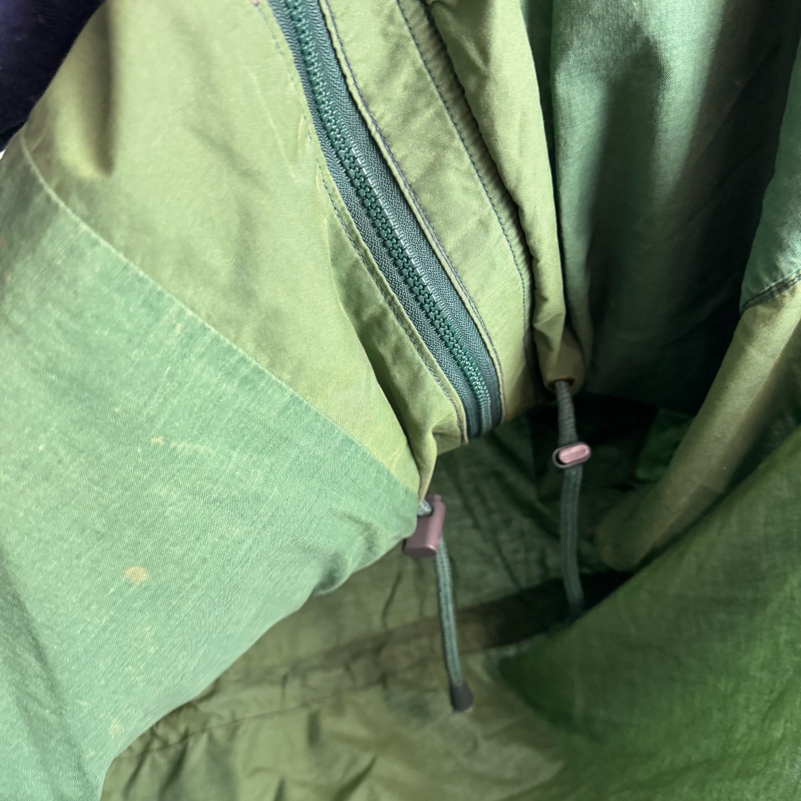 Vintage 90s Gap Fatigue Full Zip Cotton Blend Jacket Faded Lightweight Green