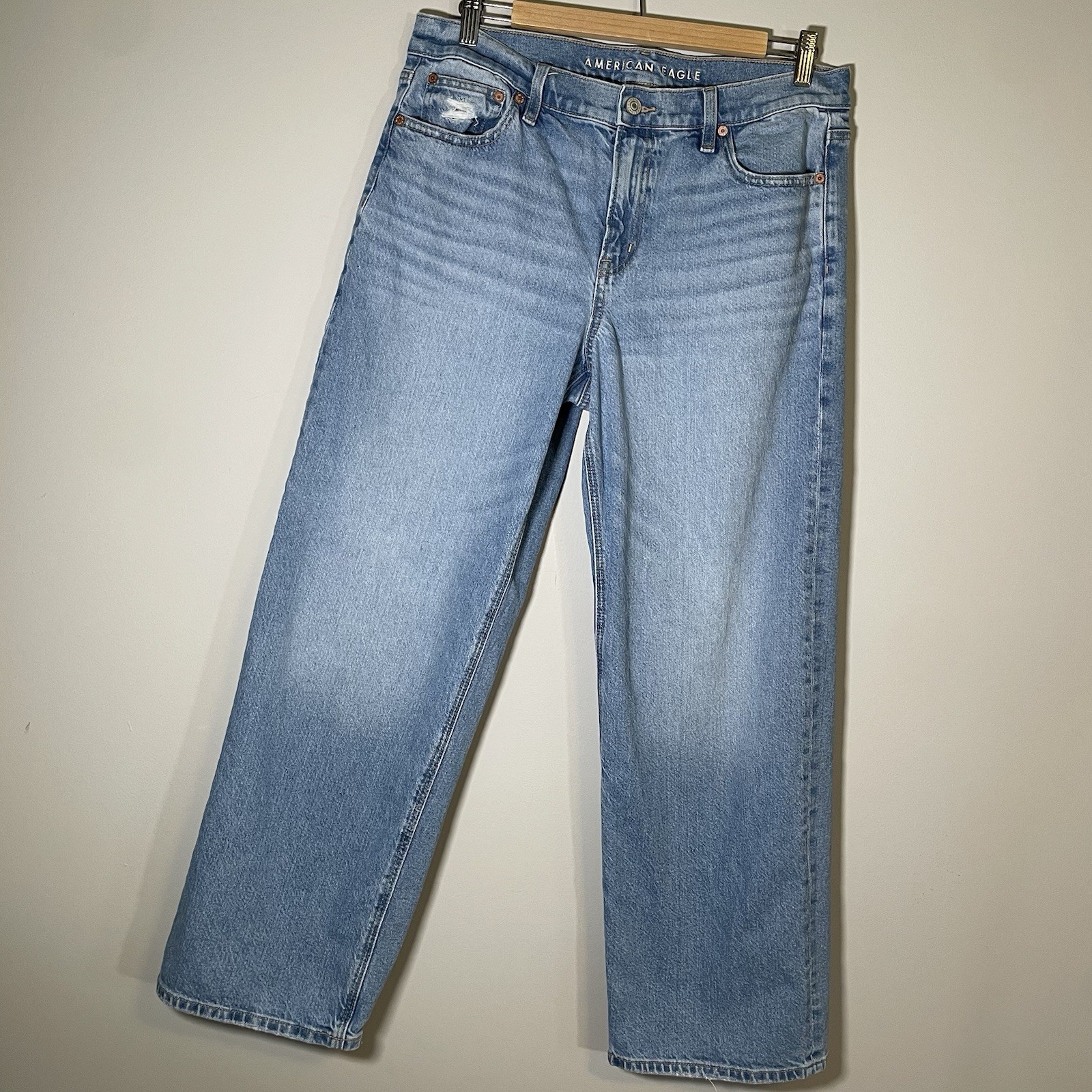 American Eagle Strigid Jeans Sz 10 Stovepipe Denim Jeans Medium Indigo