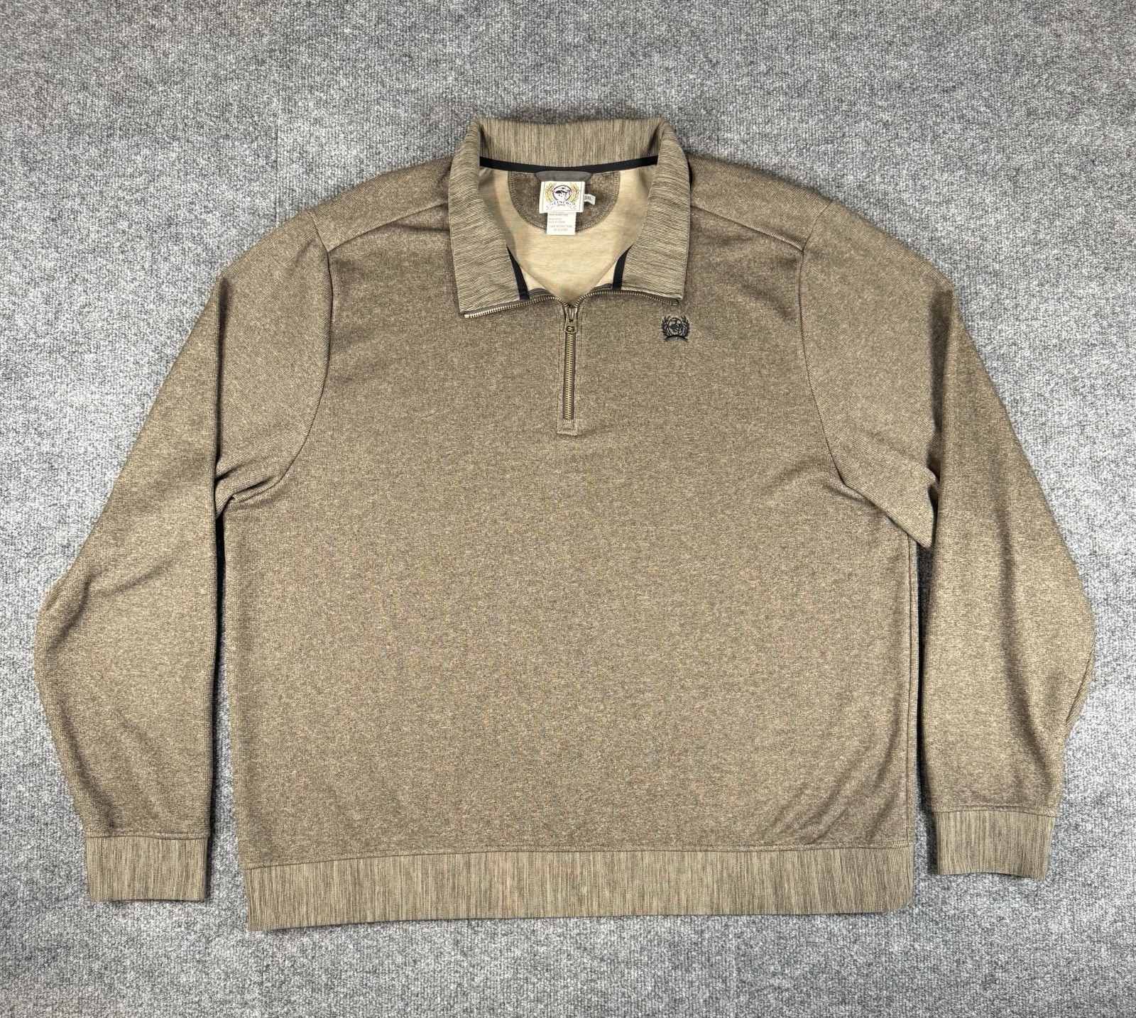 Cinch Sweater Mens 3XL Brown Quarter Zip Pullover Western Casual Workwear Cowboy