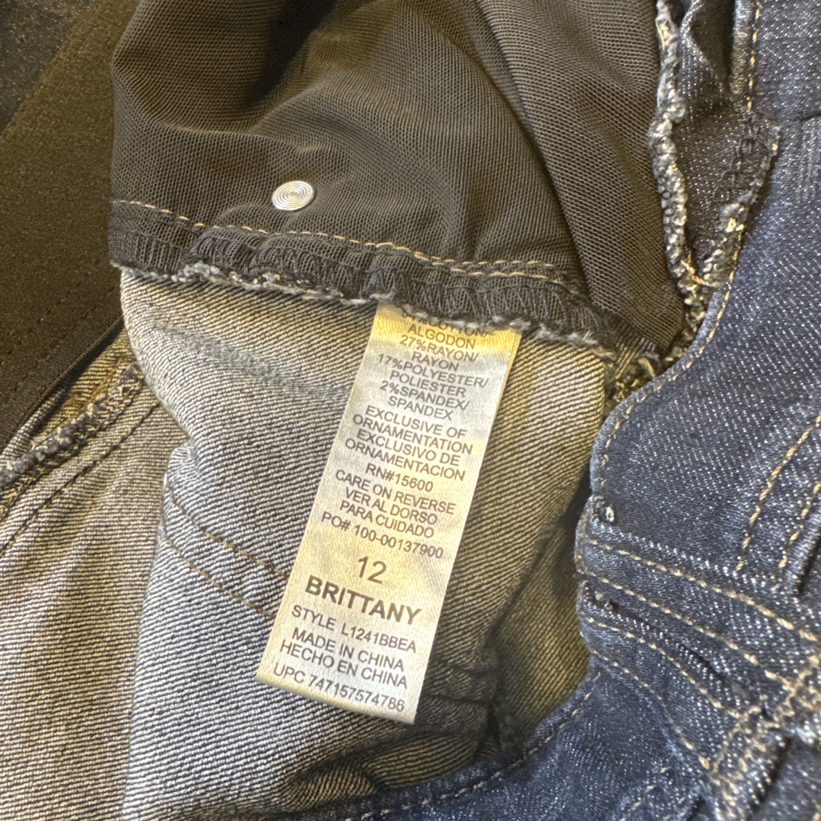 Wit & Wisdom Brittany Mid-Rise Baby Boot Jeans Size 12 Contour Shape Tech # 0067