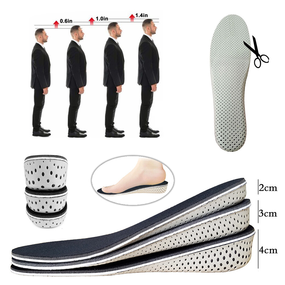 Invisible Insole Heel Lift Insert Shoe Pad Height Increase Cushion Taller Unisex