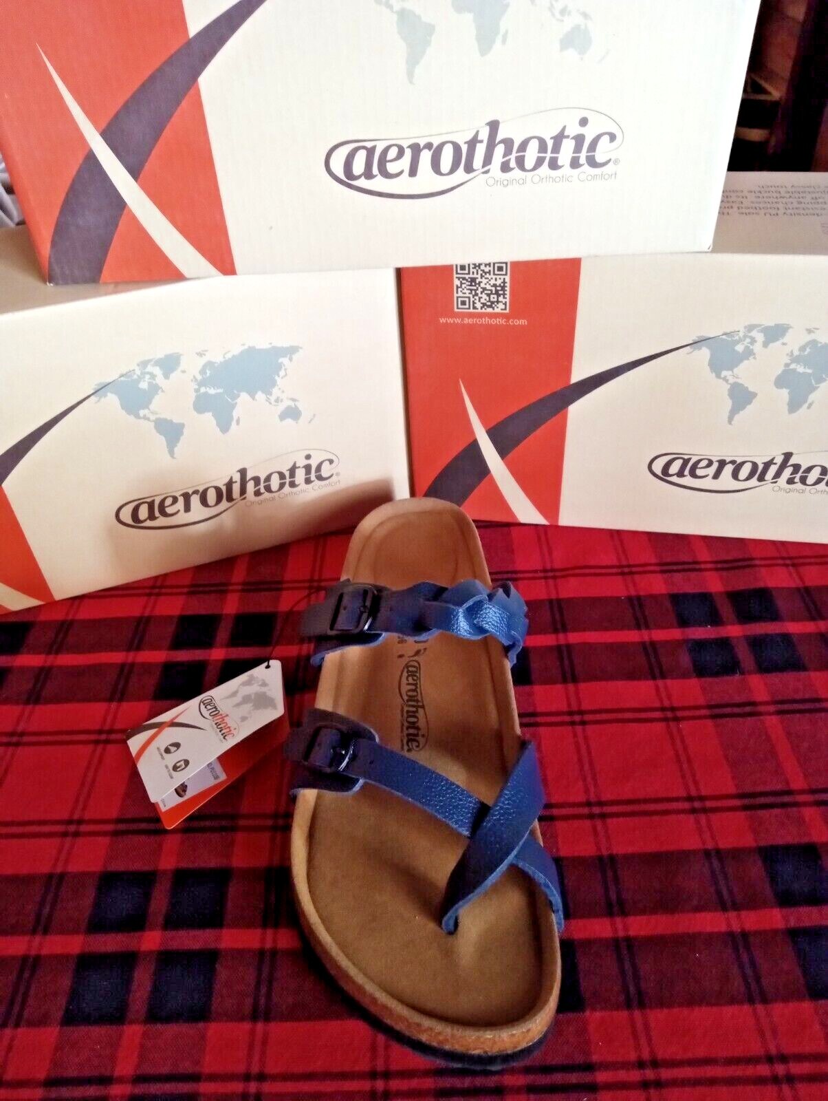 Aerothotic Women’s Sandals Synthetic Leather Comfortable Adjustable w/ Toe Strap