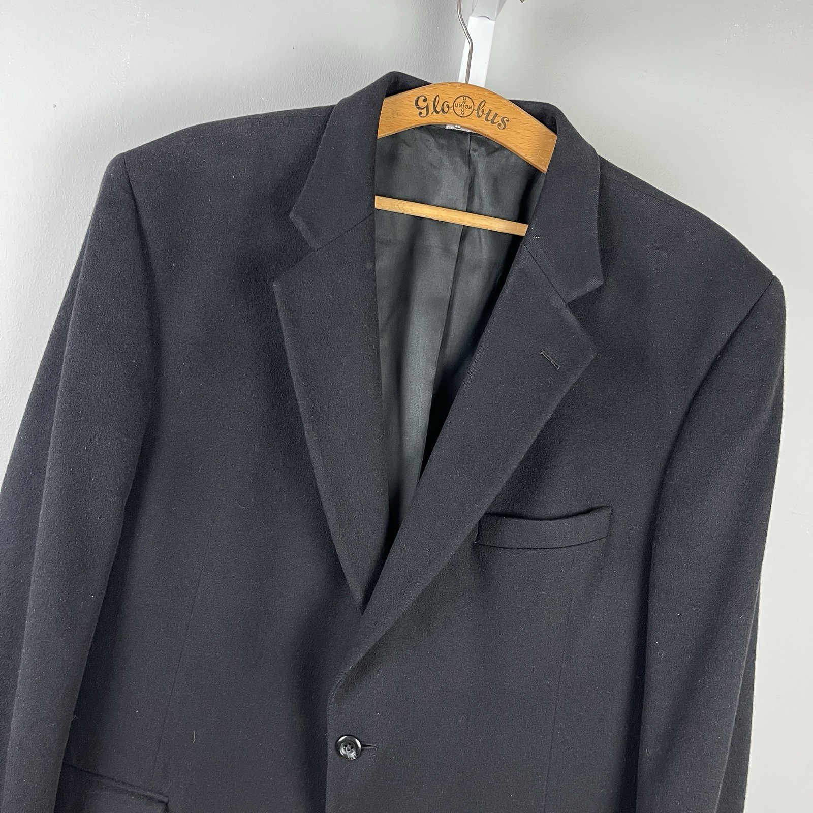 Jos. A. Bank Cashmere Gordon Blazer Mens 46R Black Suit Jacket Sport Coat