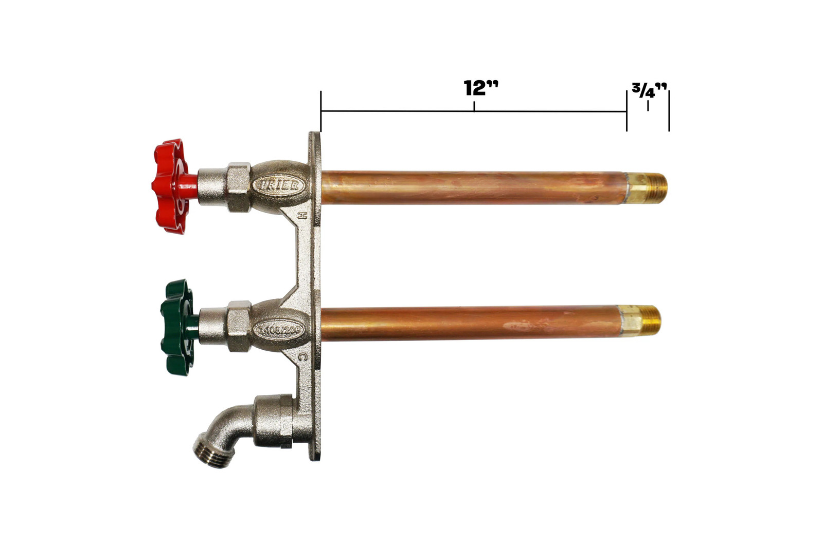 Prier Products Diamond 12-in L x 1/2-in Copper sweat/MIP Brass Anti-Sipho|121619