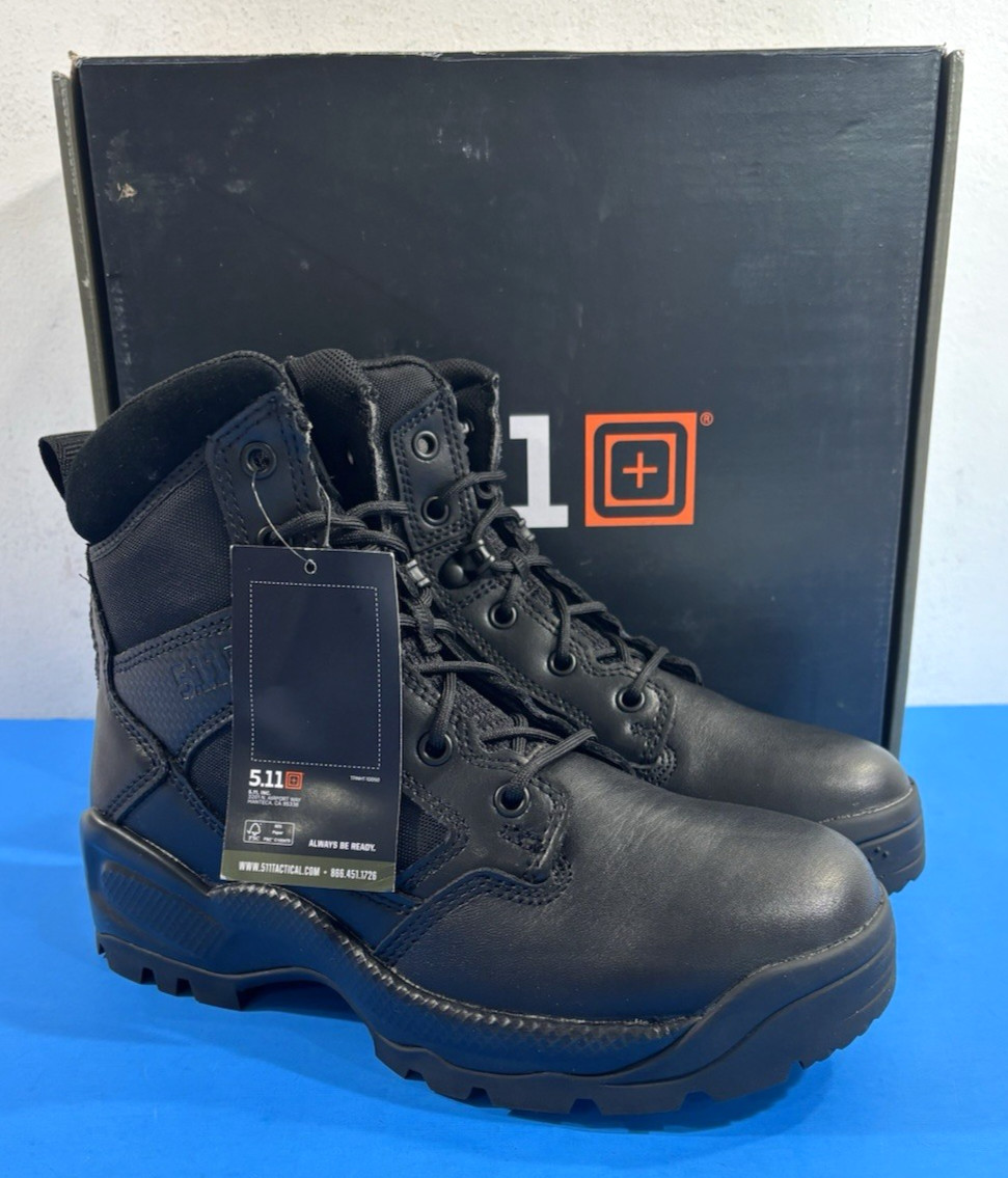 NIB 7 REG 5.11 TACTICAL MENS ATAC 2.0 6″ SIDE ZIP BOOTS 12394 BLACK 7 REGULAR