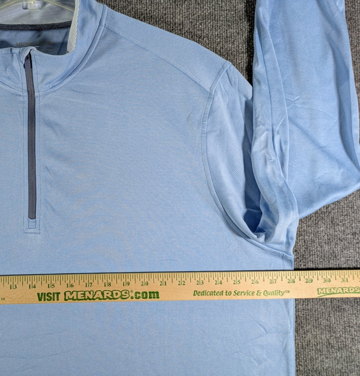 Michel Rouen Performance Pullover 1/4 Zip Golf Light Blue Mens 3XL Lightweight