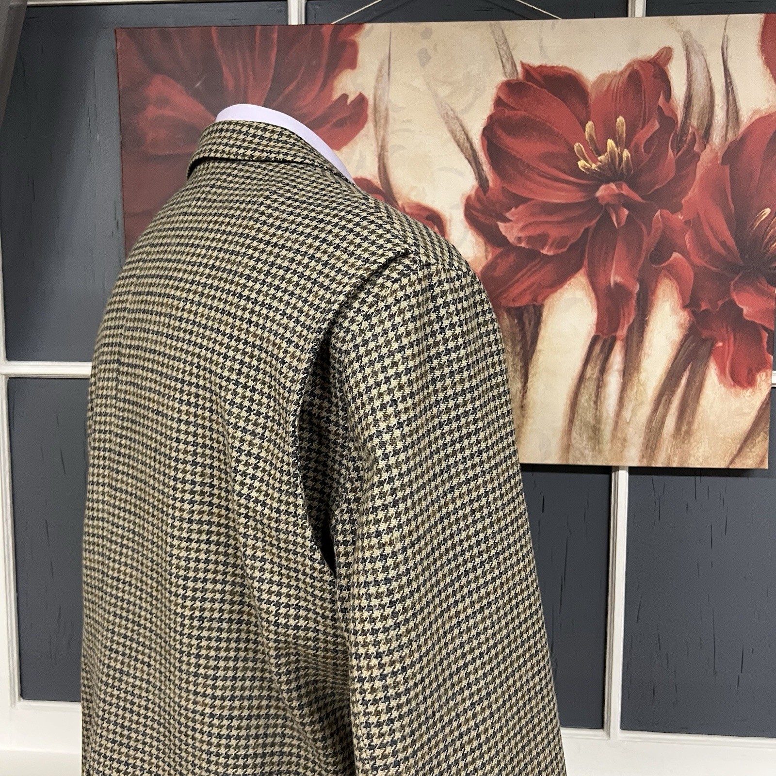 Vintage Pendleton Blazer Jacket Sport Coat Mens XXL (48) Long Olive/Beige/Navy