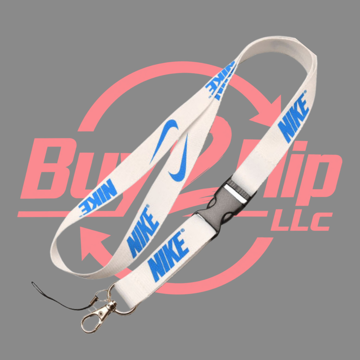 NEW! Nike Lanyard Keychain, ID Badge, Detachable Key Holder / ALL COLORS AVAIL.