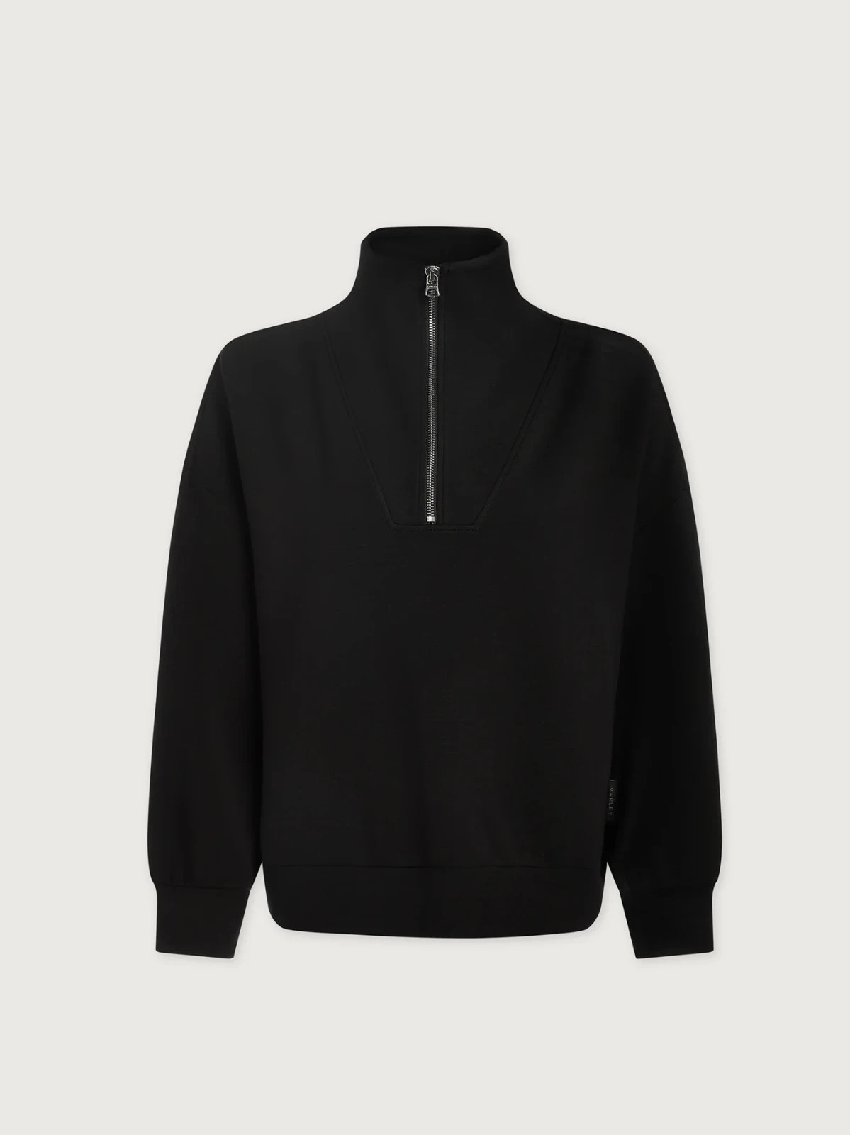 Varley Hawley Half-Zip Sweat in Black, Size X-Small