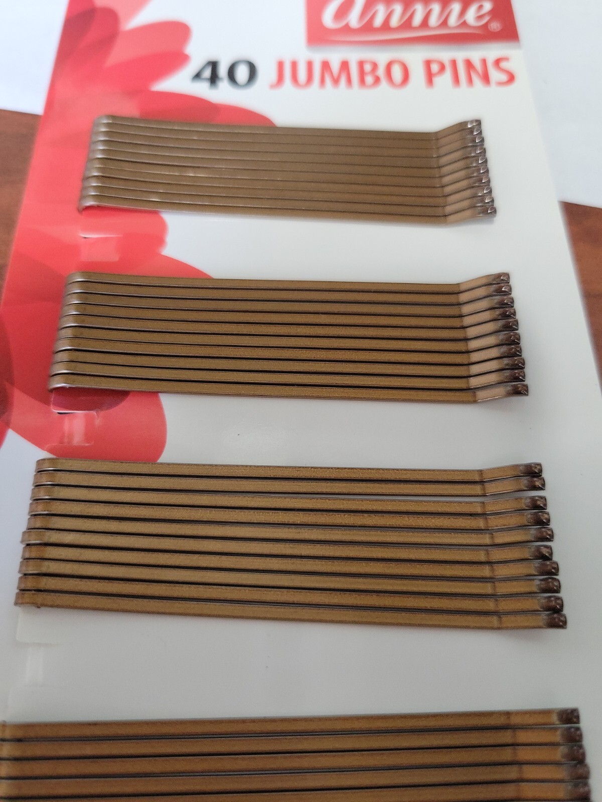 2 PKS Annie 2 3/4” Bobby Pins Bronze Hair jumbo Pins Bob Pins 40 Pack