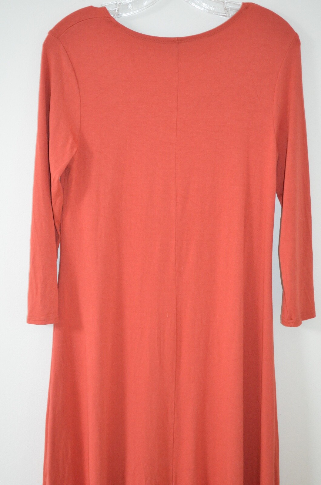 Garnet Hill Burnt Orange Scoop Neck 95% Viscose/5% Spandex Swing Dress Size XS