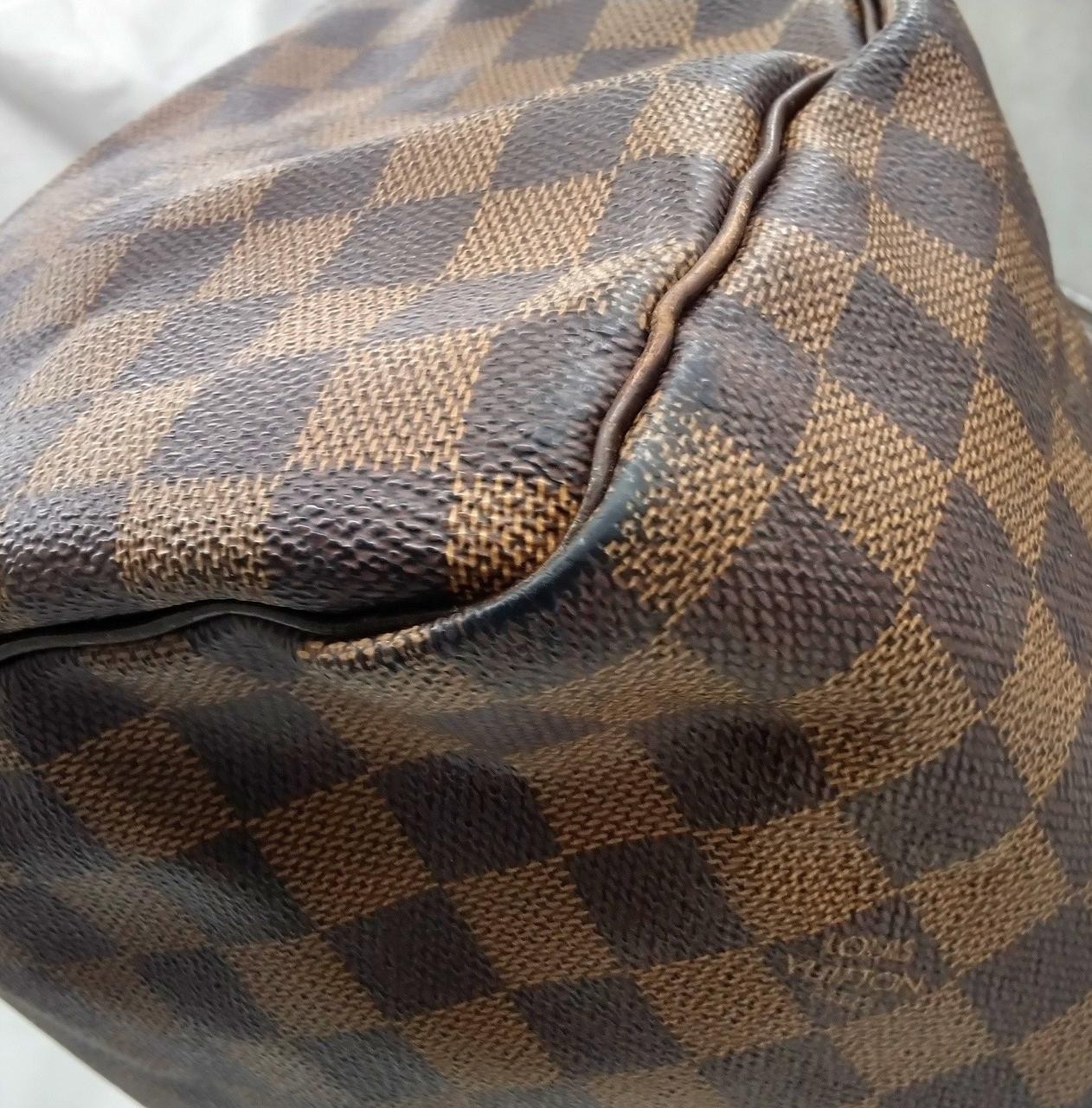 LOUIS VUITTON Damier Ebene Speedy 30 N41364 Handbag Leather Auth Used