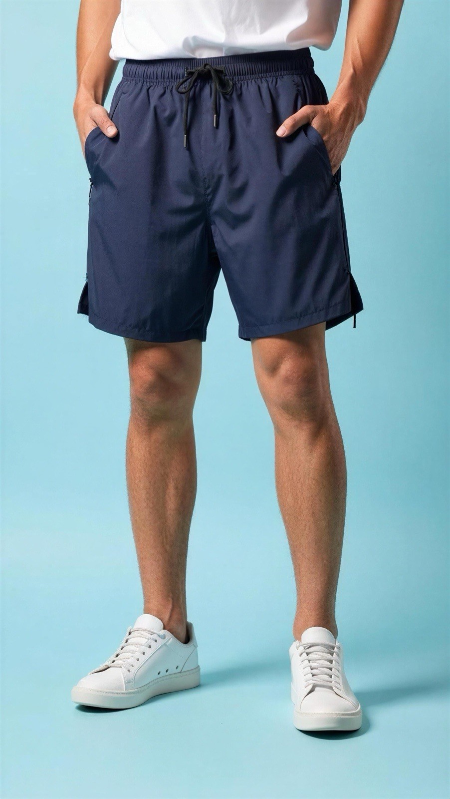 3 Pairs YouthAthletic Activewear Shorts Navy Gray Black XS 26” waist zip Pockets