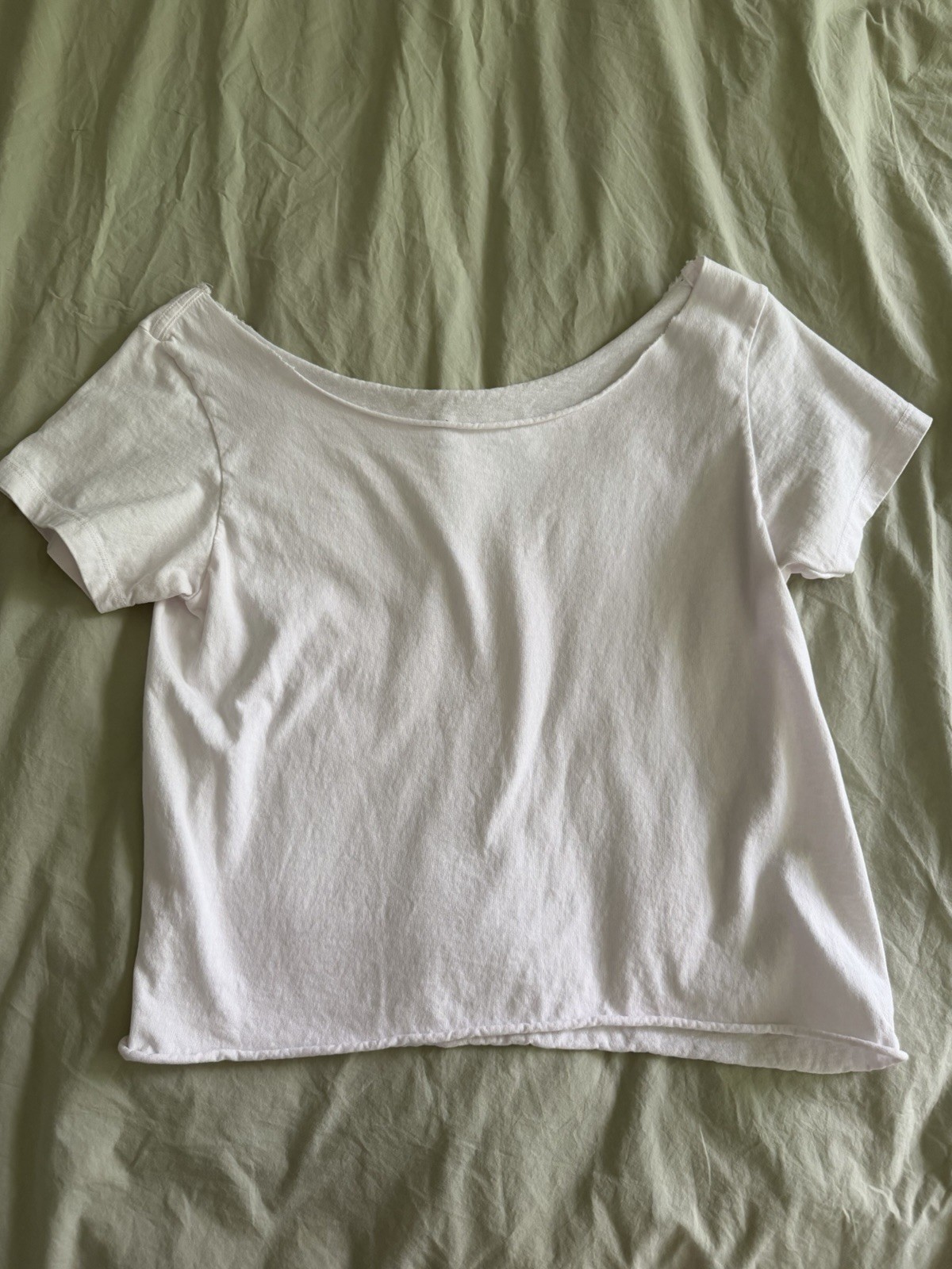 Brandy Melville One Size Light Pink Cropped Scoop Neck Tshirt
