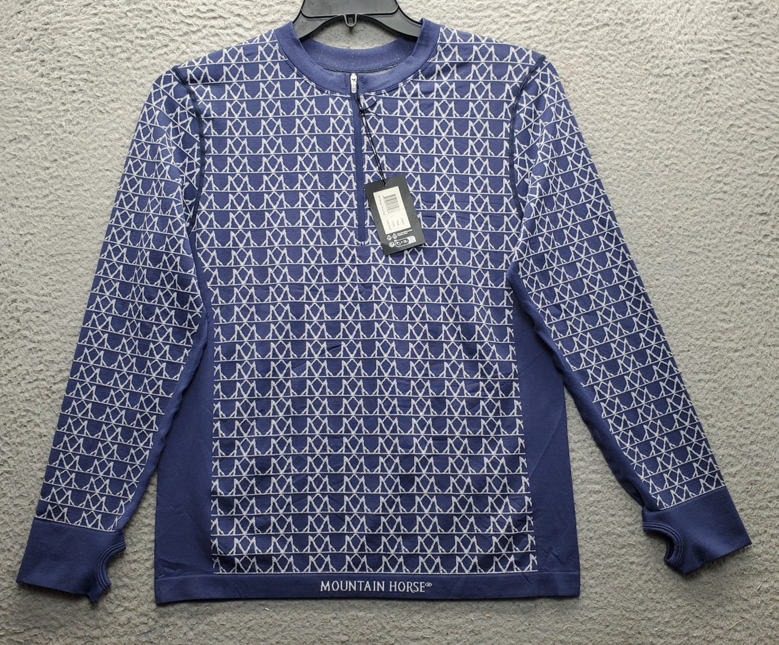 Mountain Horse Equestrian Magic Tec Top Womens L/XL Multicolor Thumb Hole Sleeve