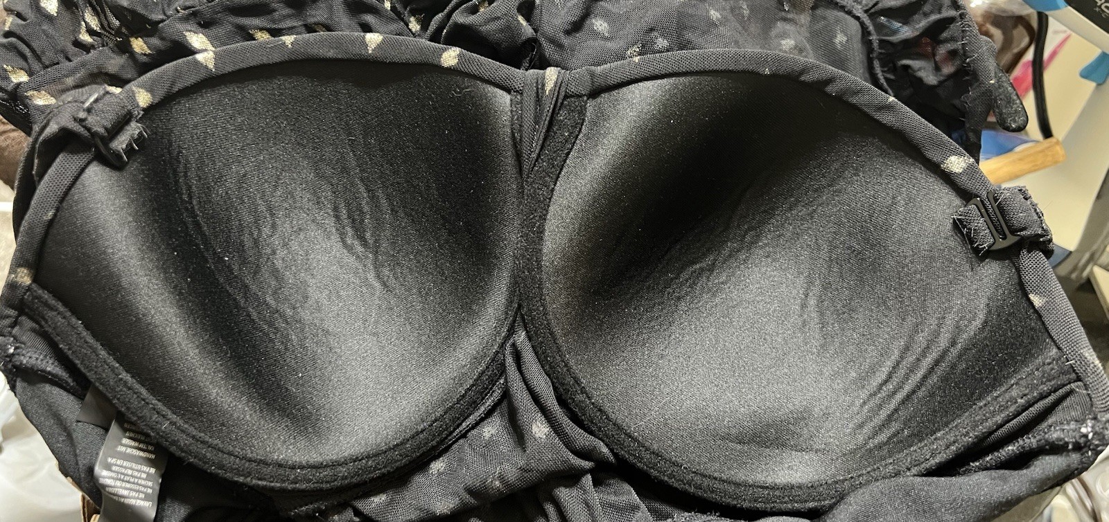 COCO REEF BRA SIZED 34D UNDERWIRED SLIDE LOCK STRAP TANKINI BANDEAU SWIM TOP