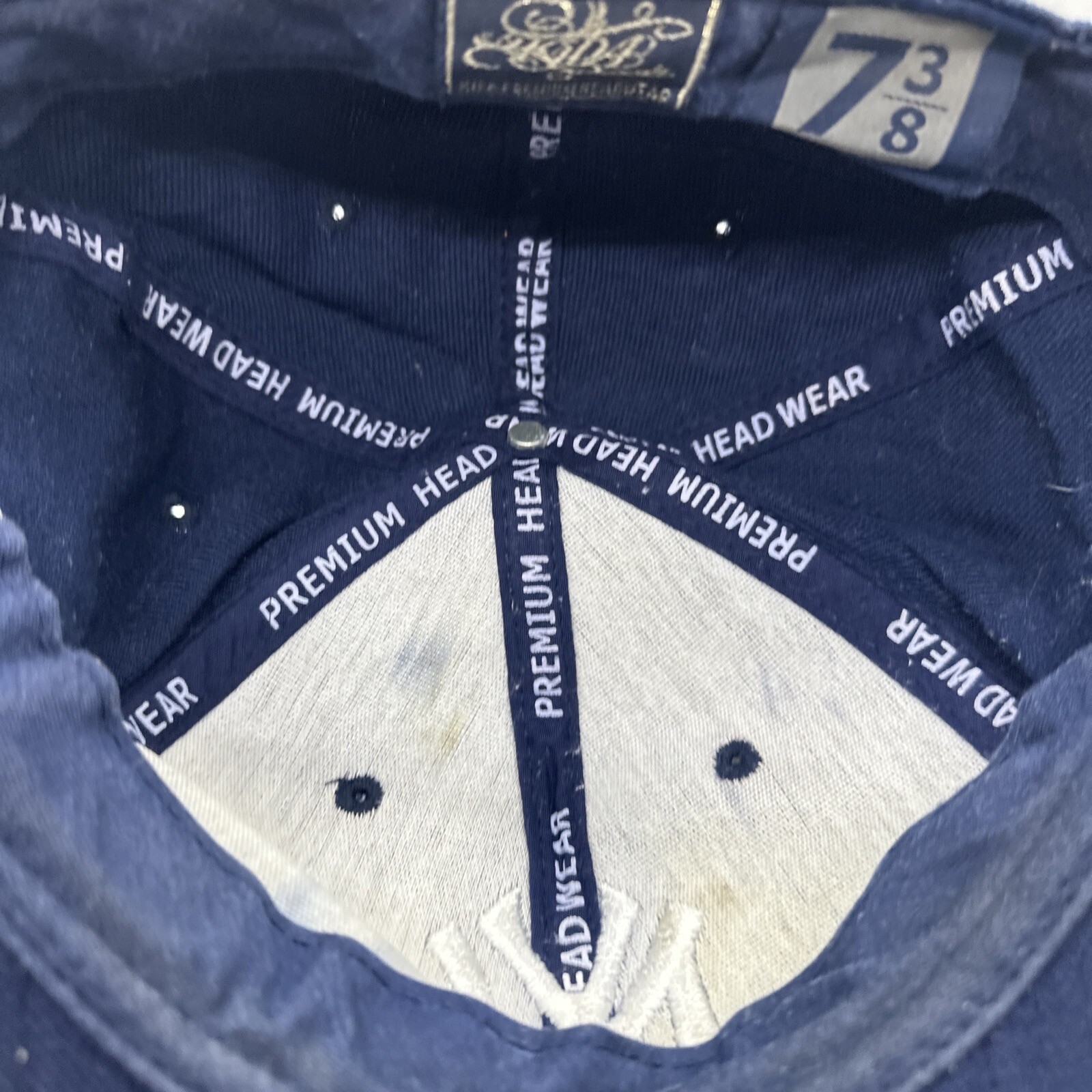 New York Yankees Fitted 7 3/8 Hat Premium Headwear KIPA