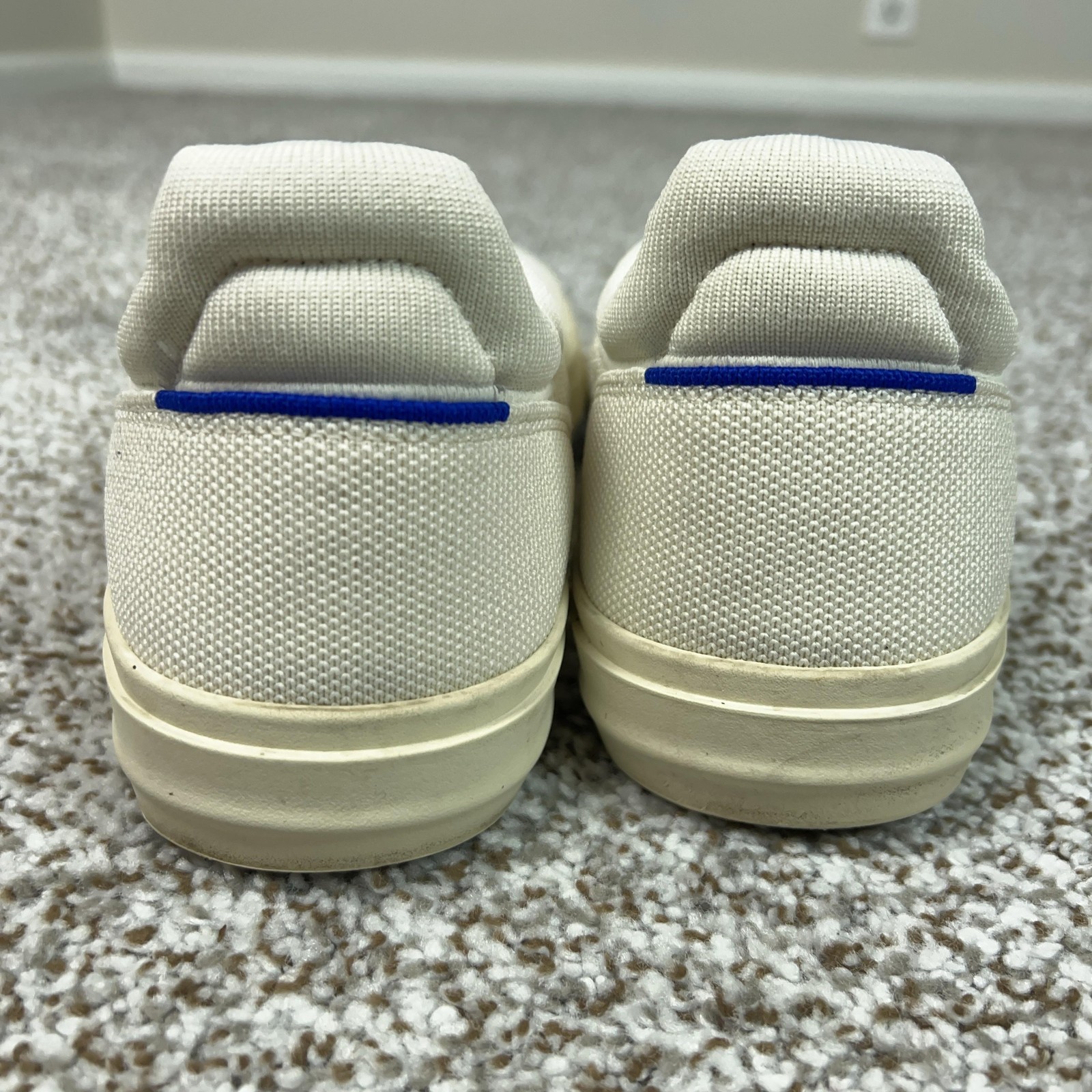 Rothys Shoes Mens Size 11 Cream Ivory Knit Lace Up RS02 Sneakers Rubber Sole
