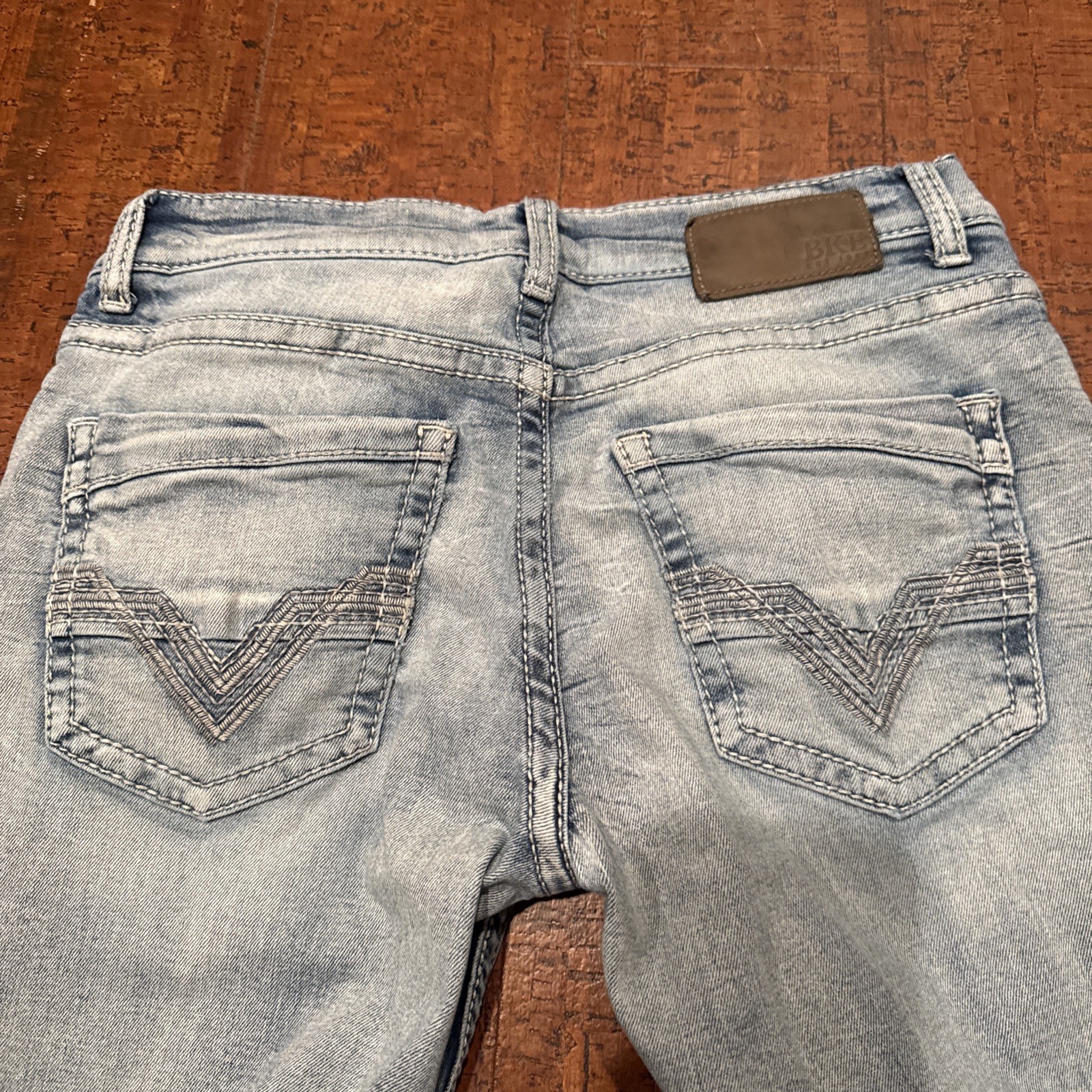 BKE Buckle Men’s 29X31 Aiden Bootcut Jeans Blue Light Wash Stretch Denim