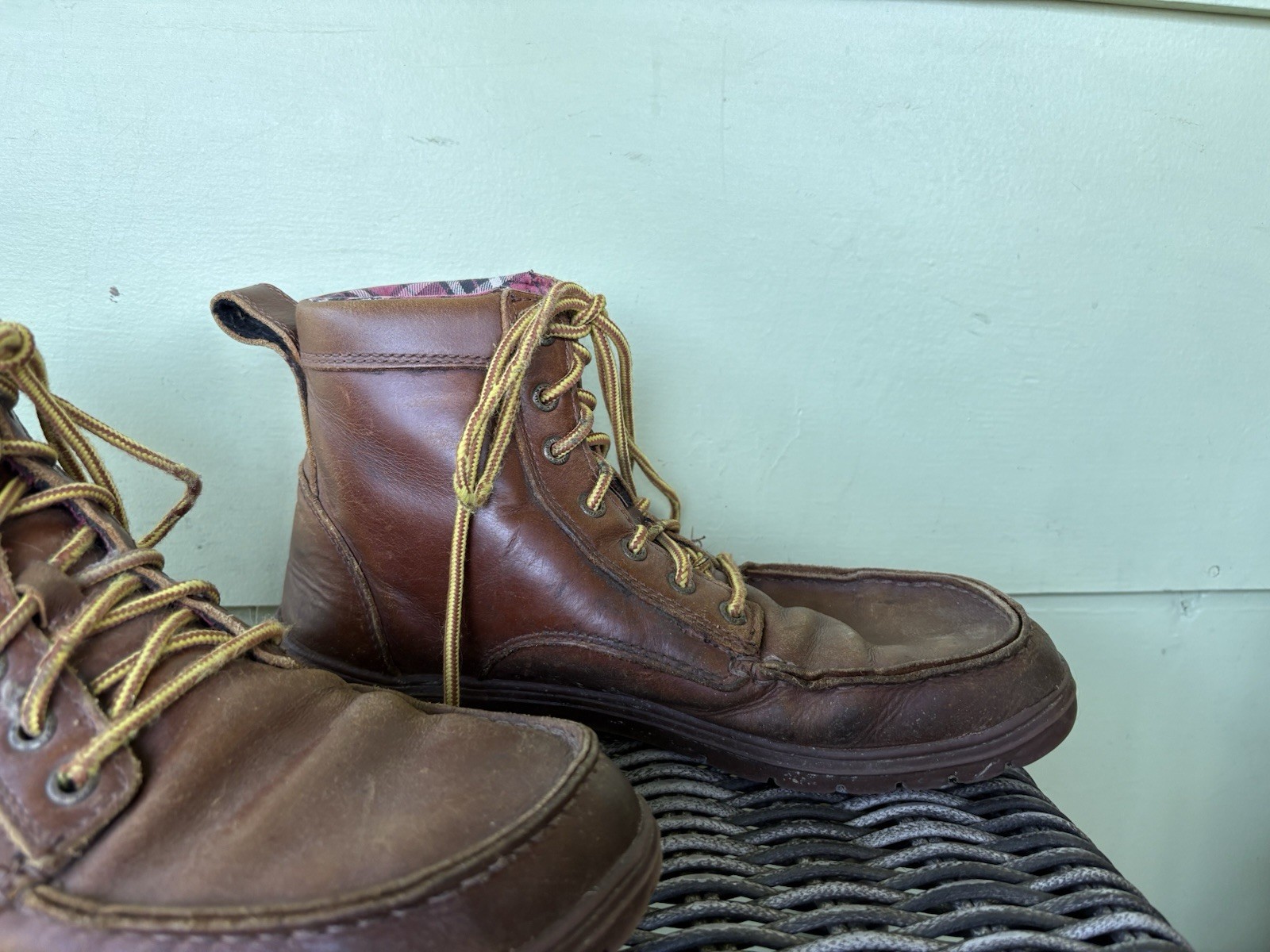 Lems Russet Leather Boulder Boot Sz 43 Mens 10 Women’s 11.5 Flaws Barefoot