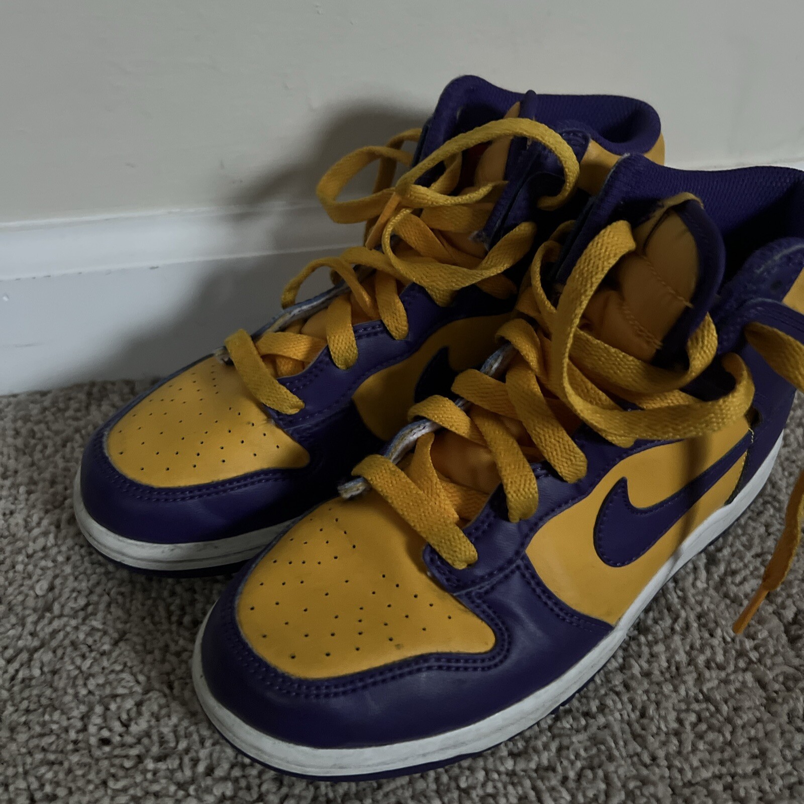 Size Y3 – Nike Dunk High Lakers Colors