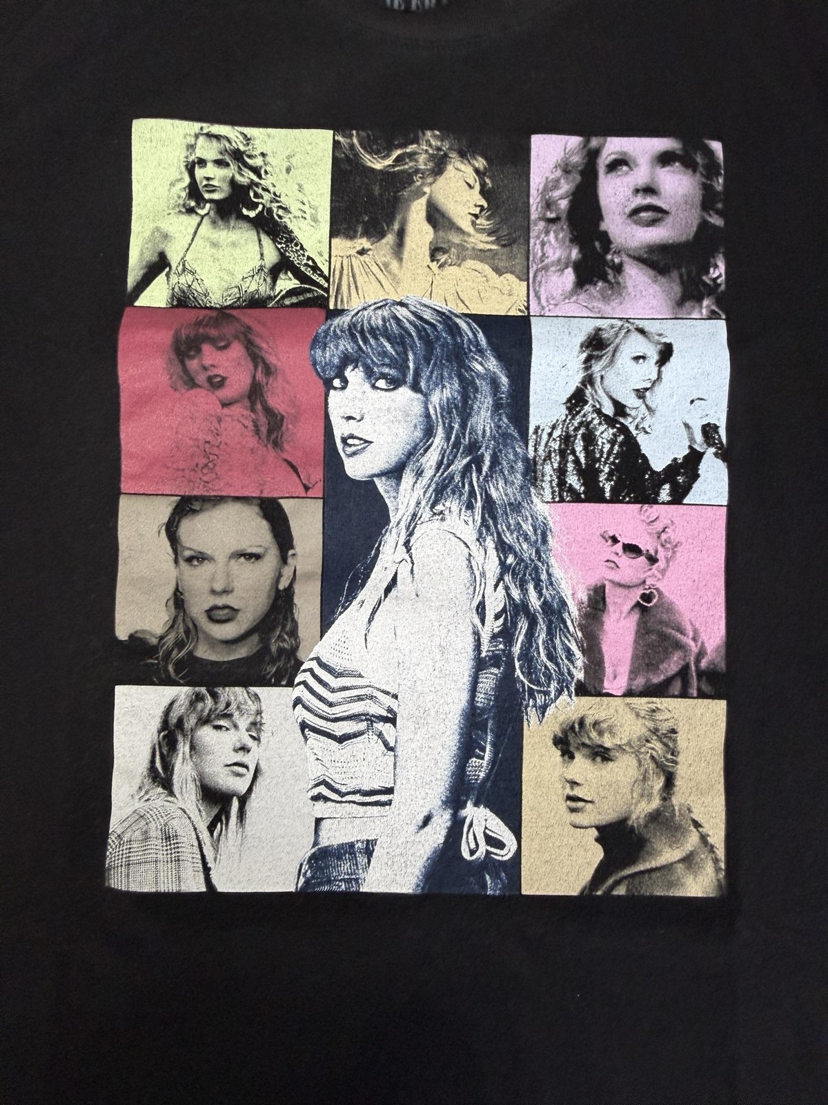 Taylor Swift Shirt Mens M Black The Eras Tour Graphic Crew Neck Tagless Cotton