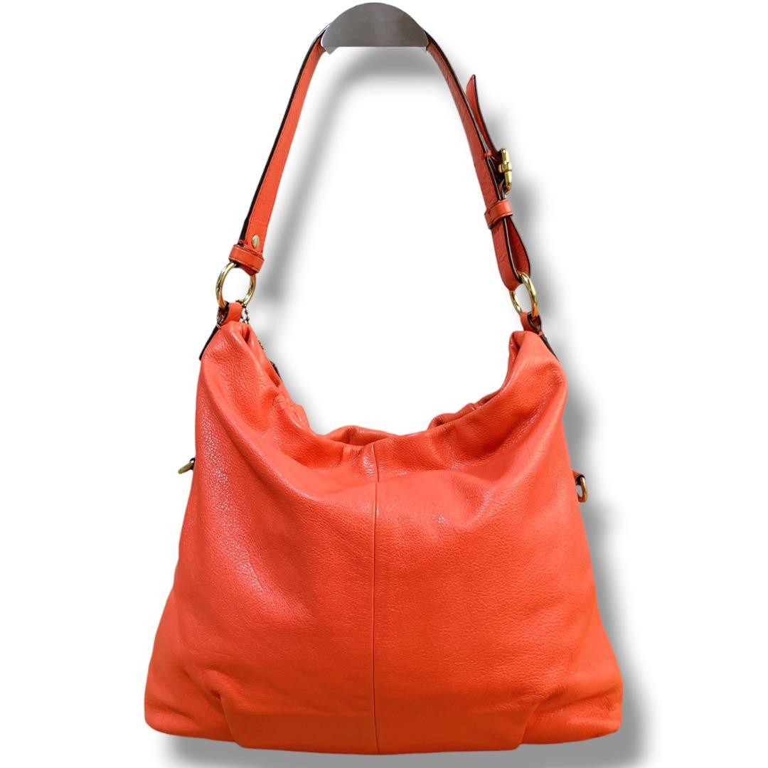 Coach 2way Crossbody Possible One Shoulder Bag Orange Madison