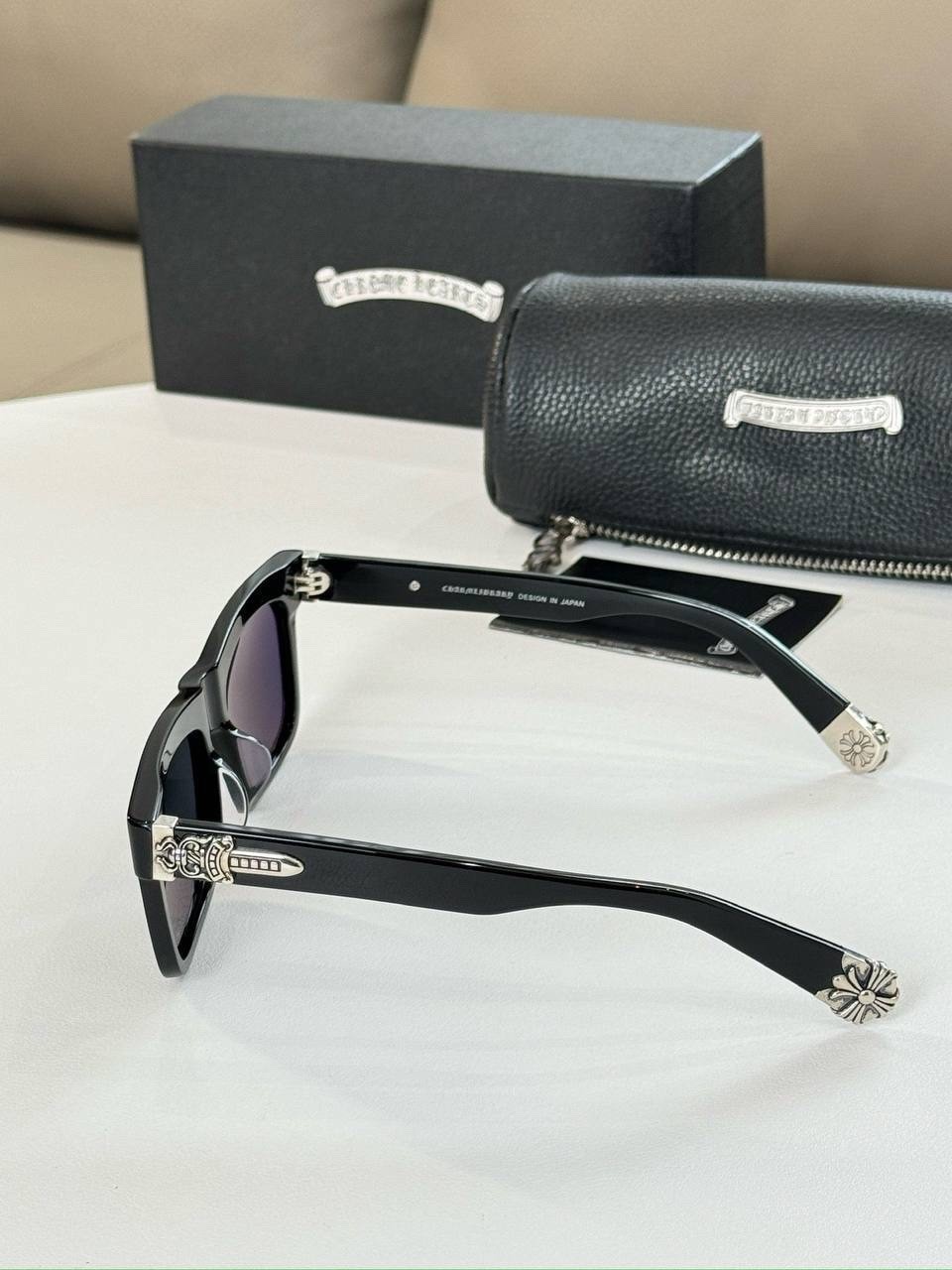 Sunglasses Philipp Plein Men’s Black Square Gray Lenses Luxury Designer New